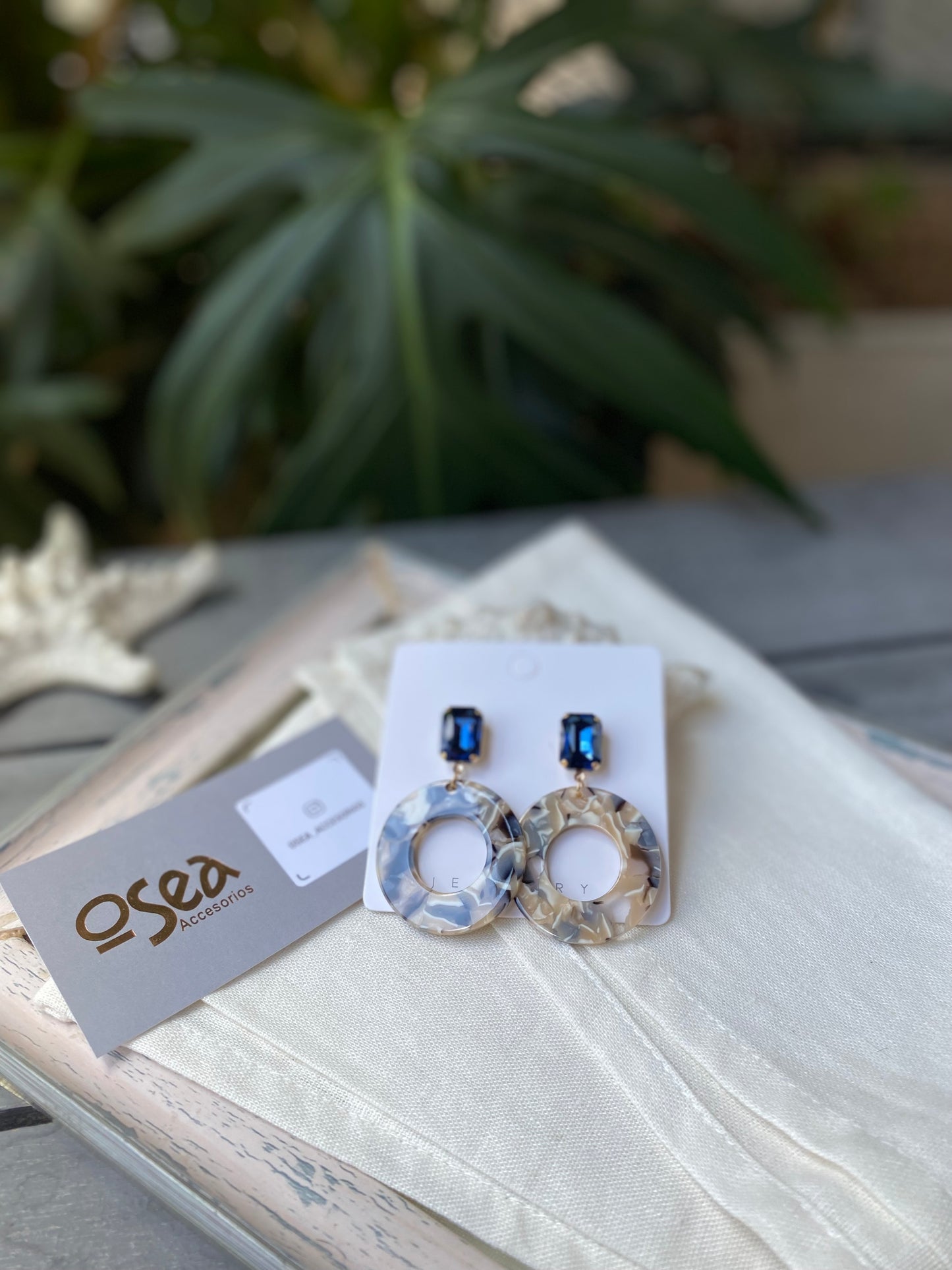 Aretes en fantasía círculos nacarados