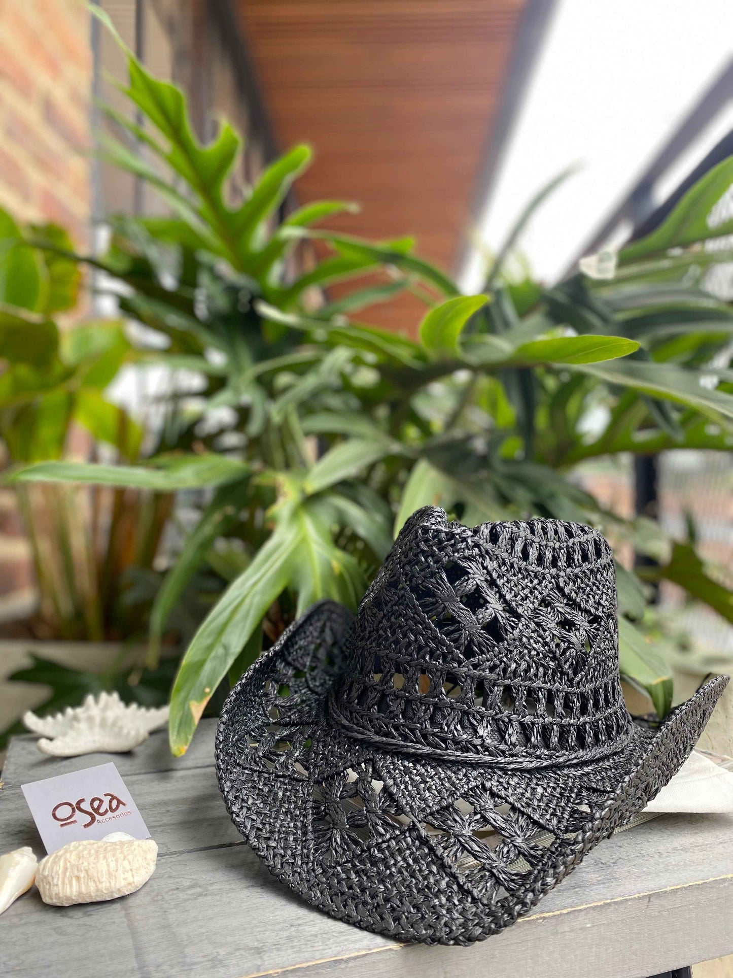 Sombrero playero vaquero macramé