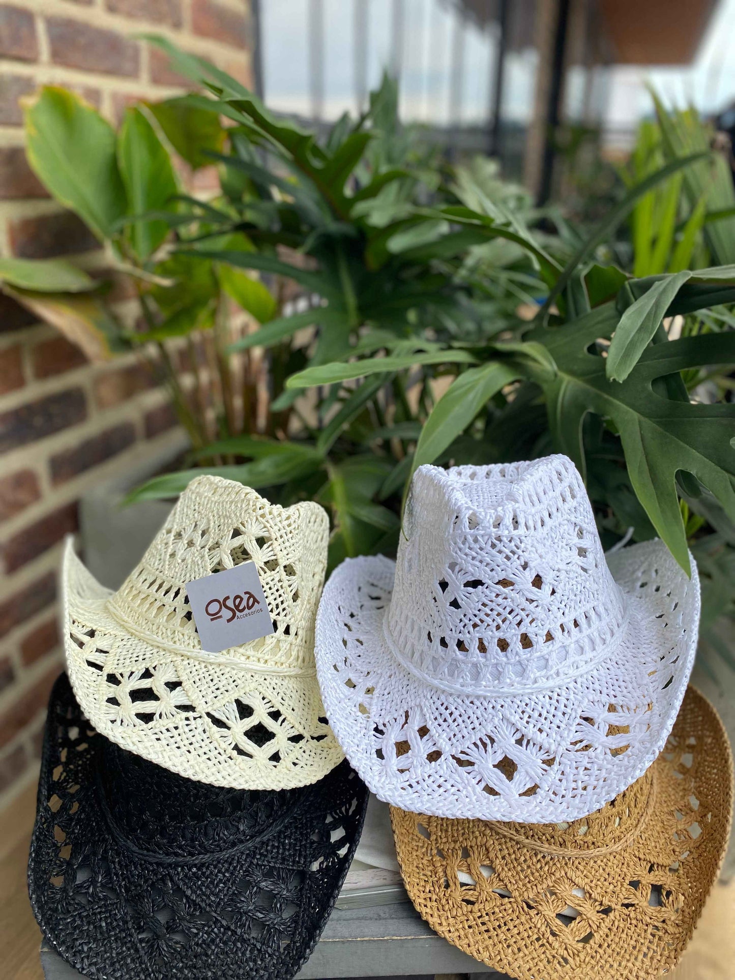 Sombrero playero vaquero macramé