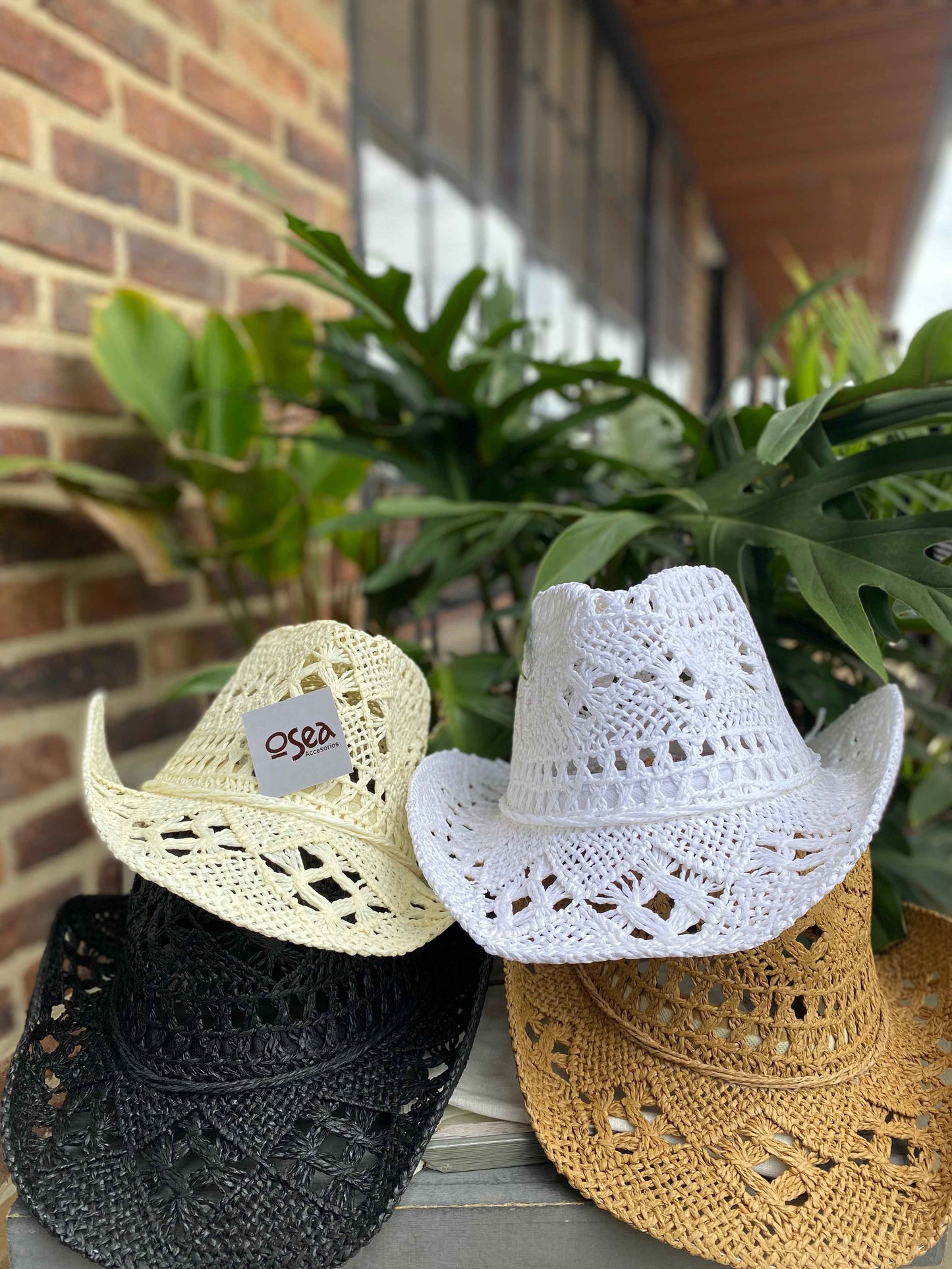 Sombrero playero vaquero macramé