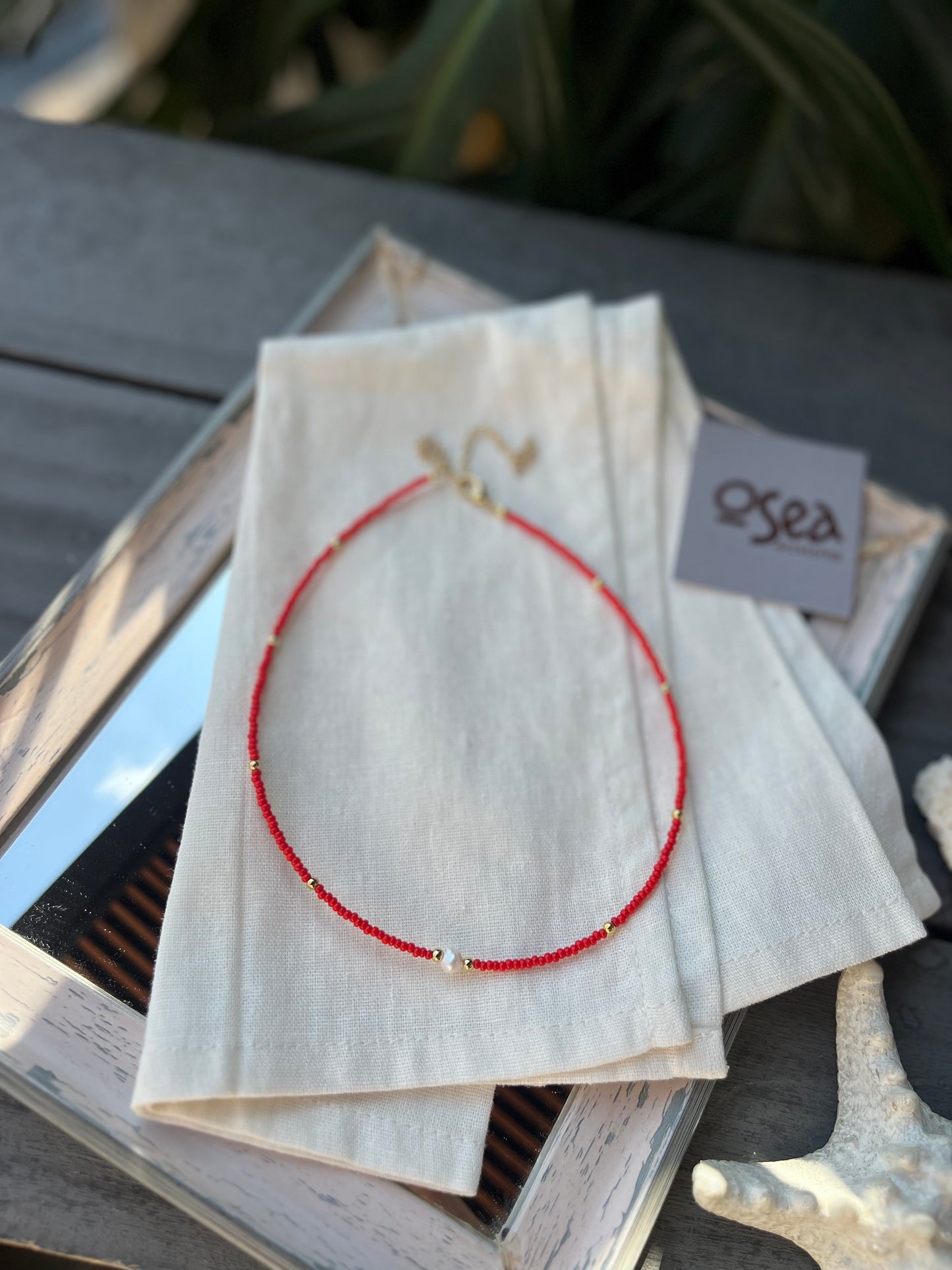 Choker mostacilla dije perla