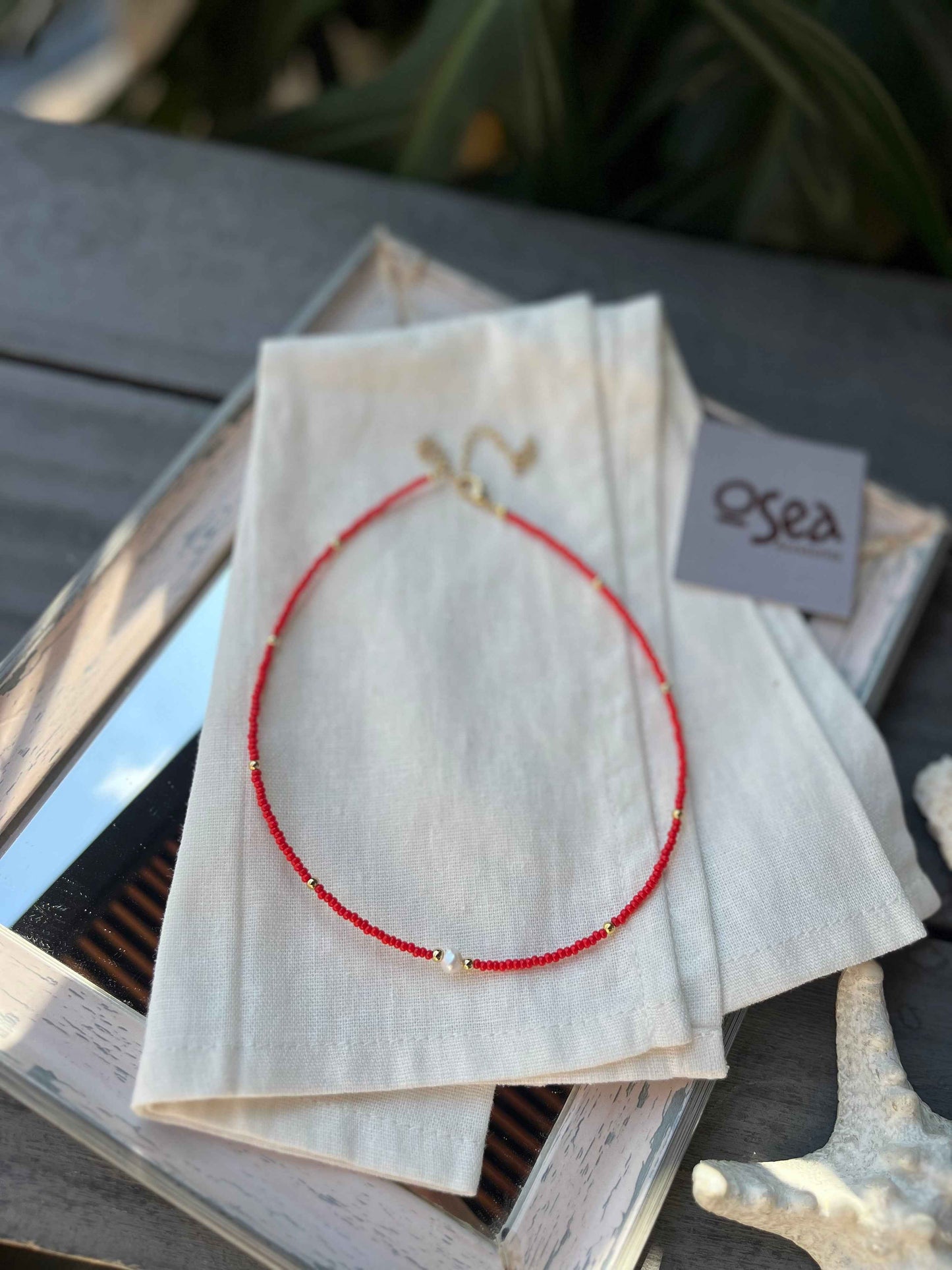 Choker mostacilla dije perla