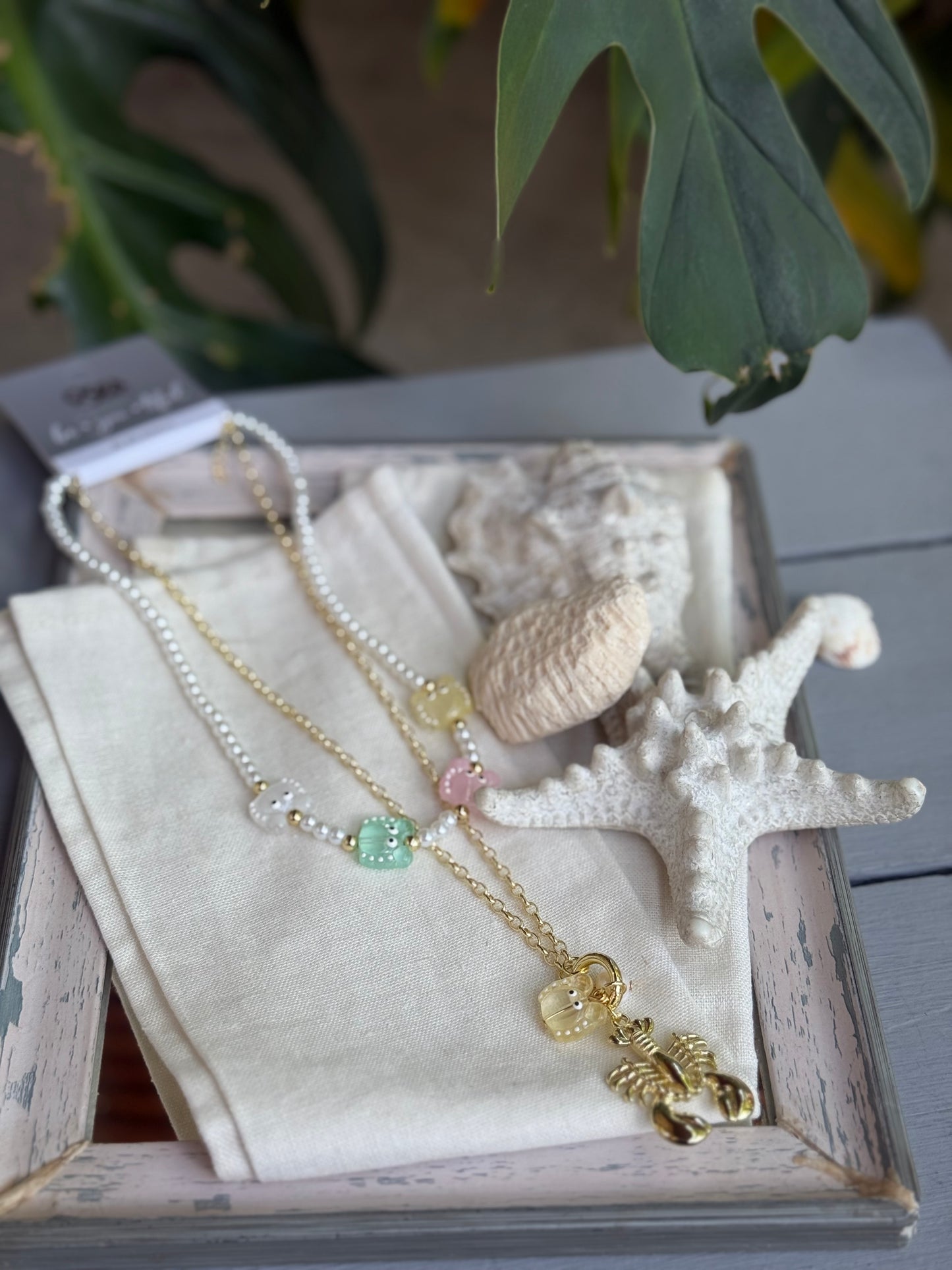 Collar doble calamares y langosta