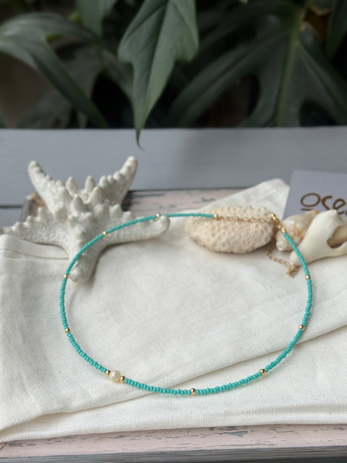 Choker mostacilla dije perla