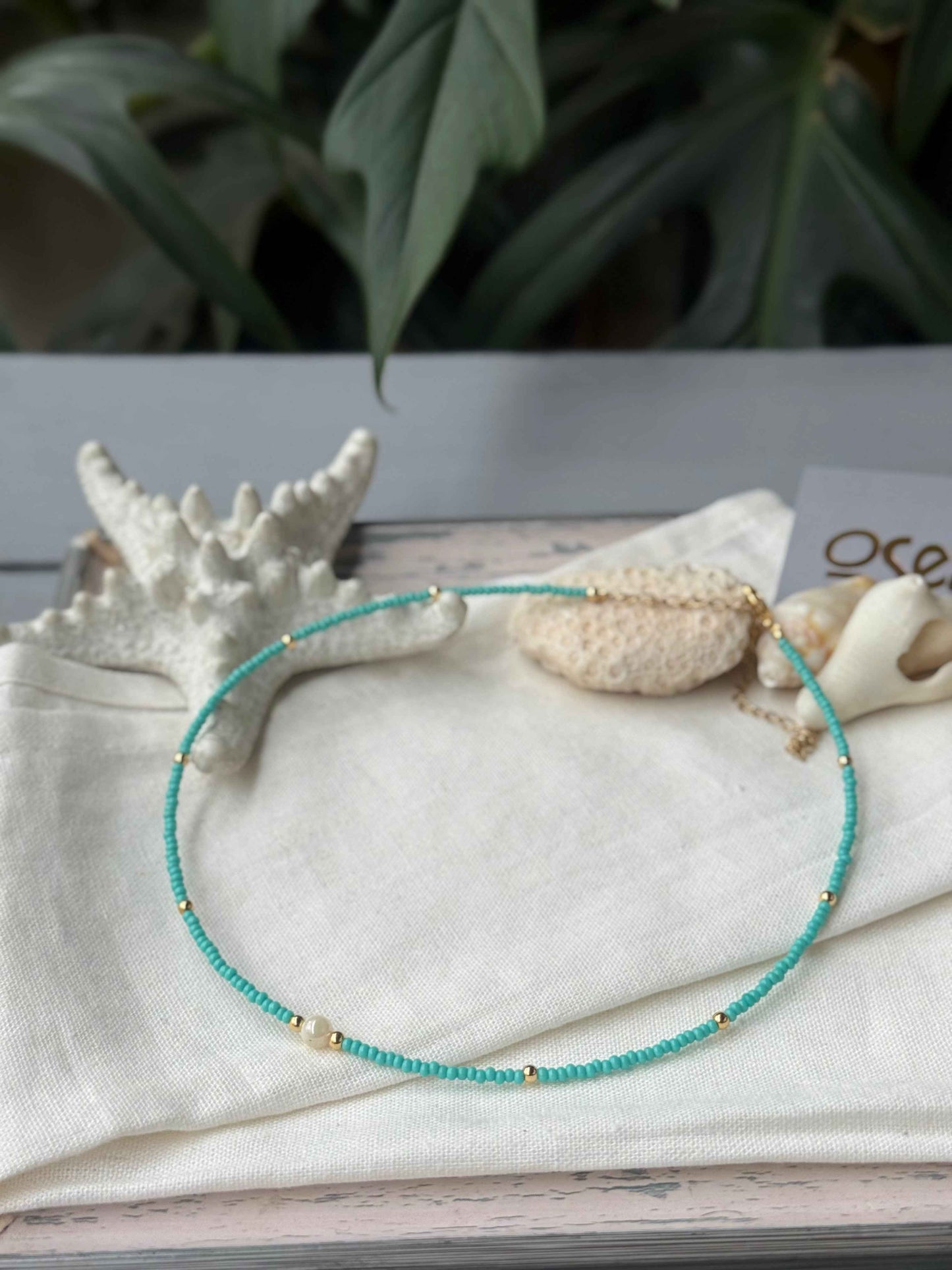 Choker mostacilla dije perla