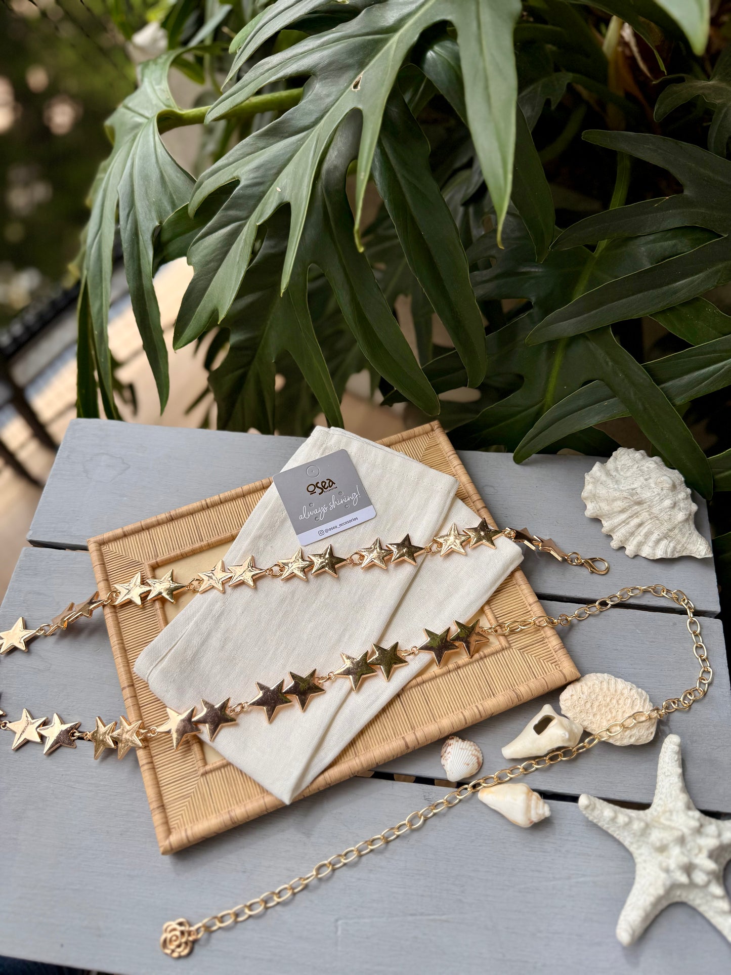 Correa metálica estrellas cadena