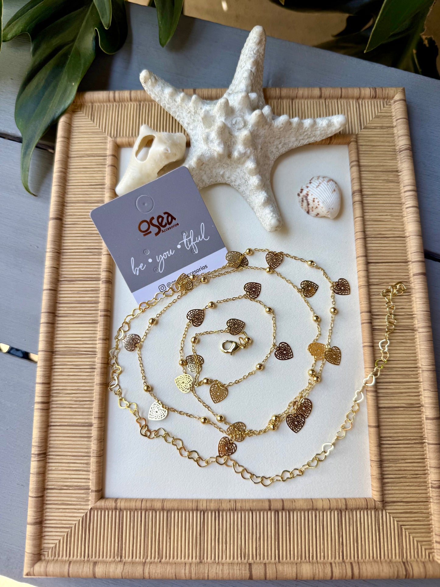 Body chain cadena corazones