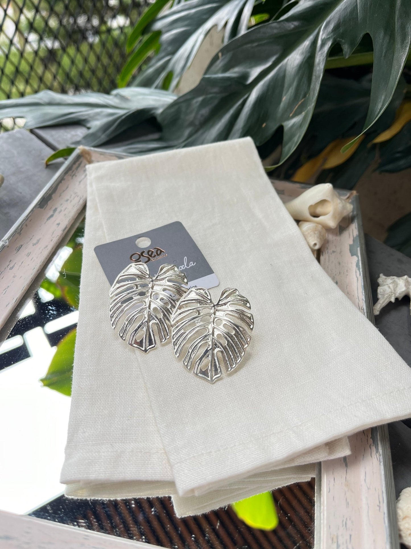 Arete hoja balazo grande - Osea accesorios