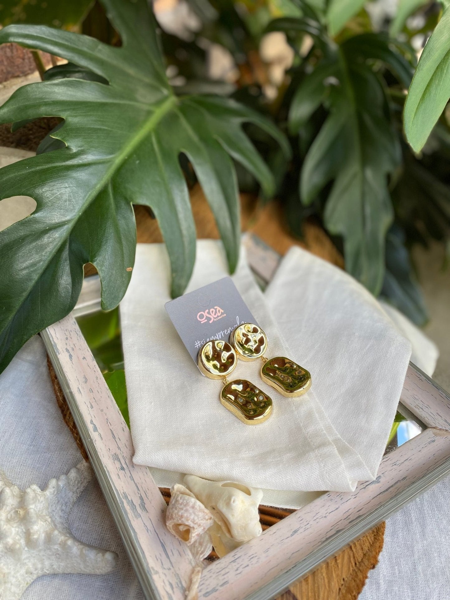 Aretes geométricos en fantasía - Osea accesorios