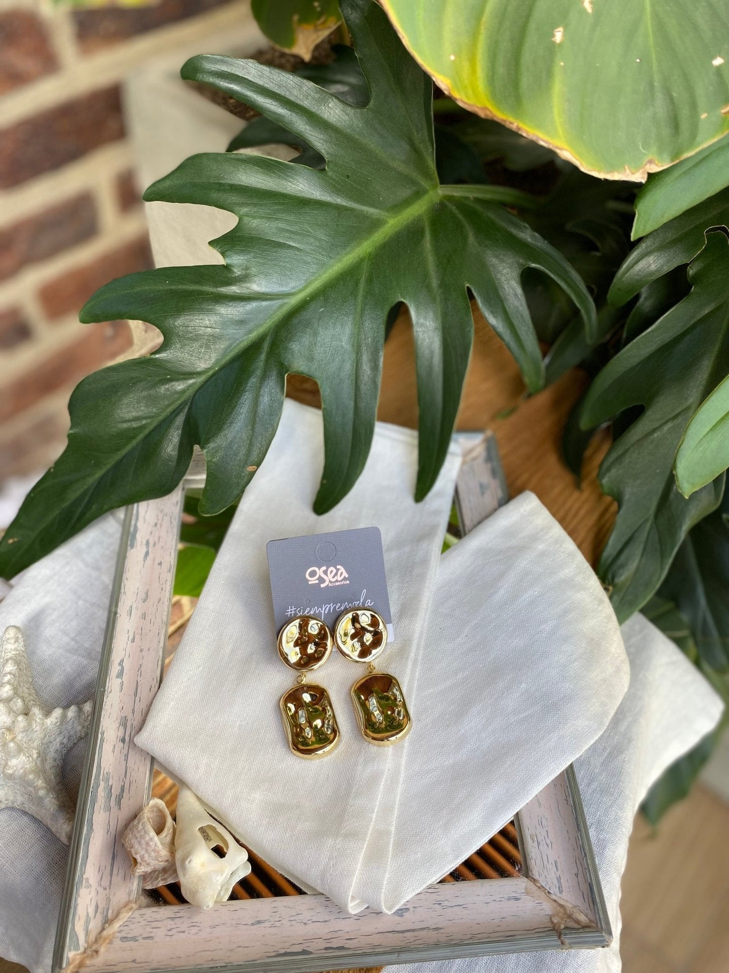 Aretes geométricos en fantasía - Osea accesorios