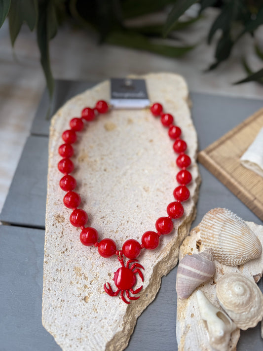 Collar bolas y cangrejo rojo