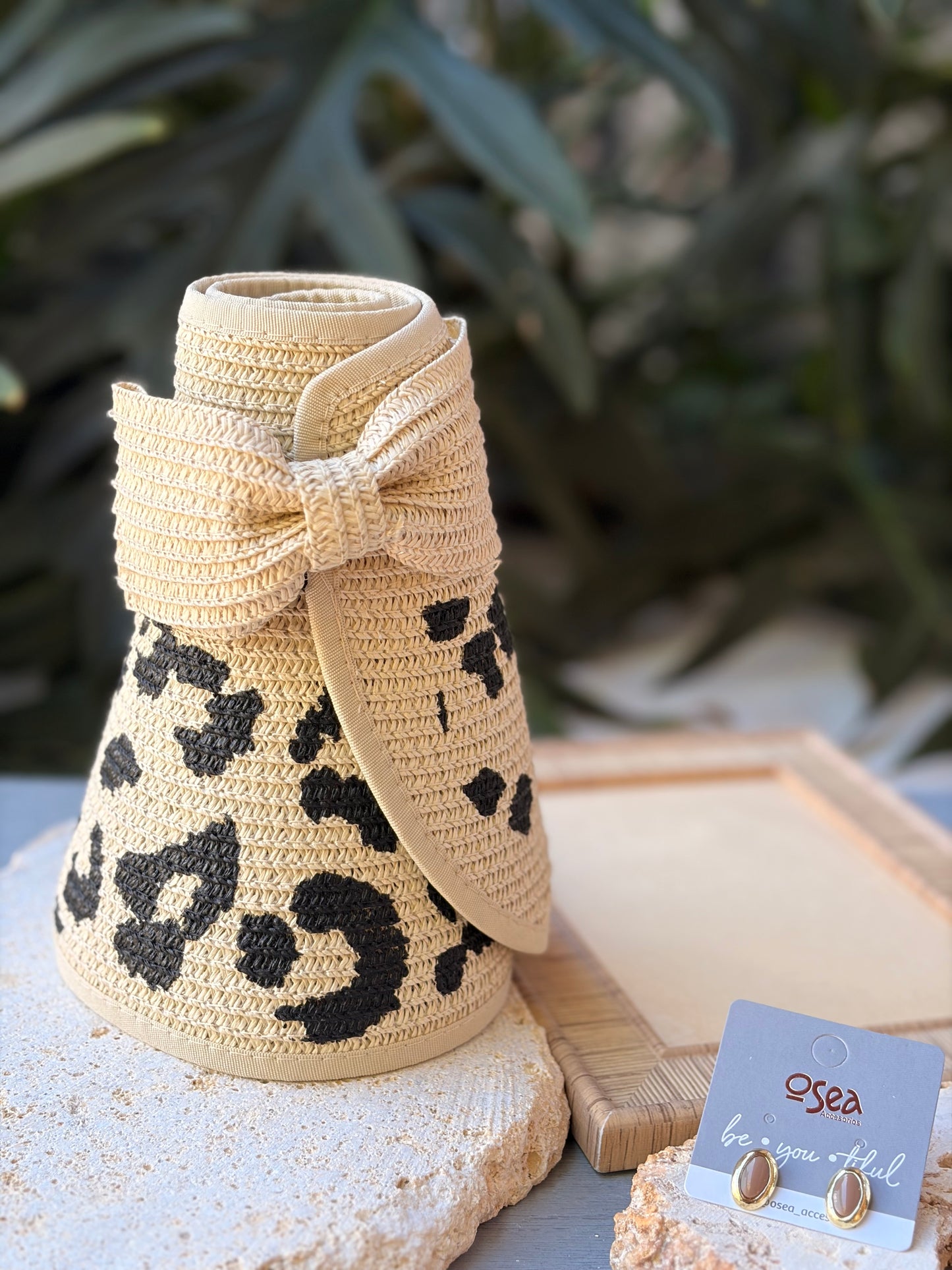 Visera enrollable playa animal print