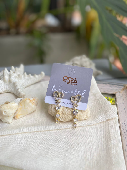 Aretes rodinados con piedras tipo murano