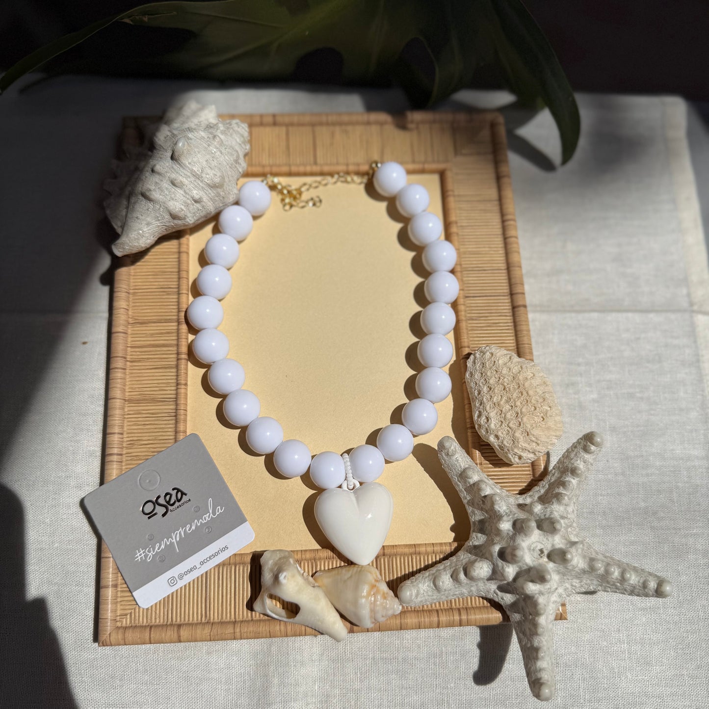 Collar bolas dije corazón