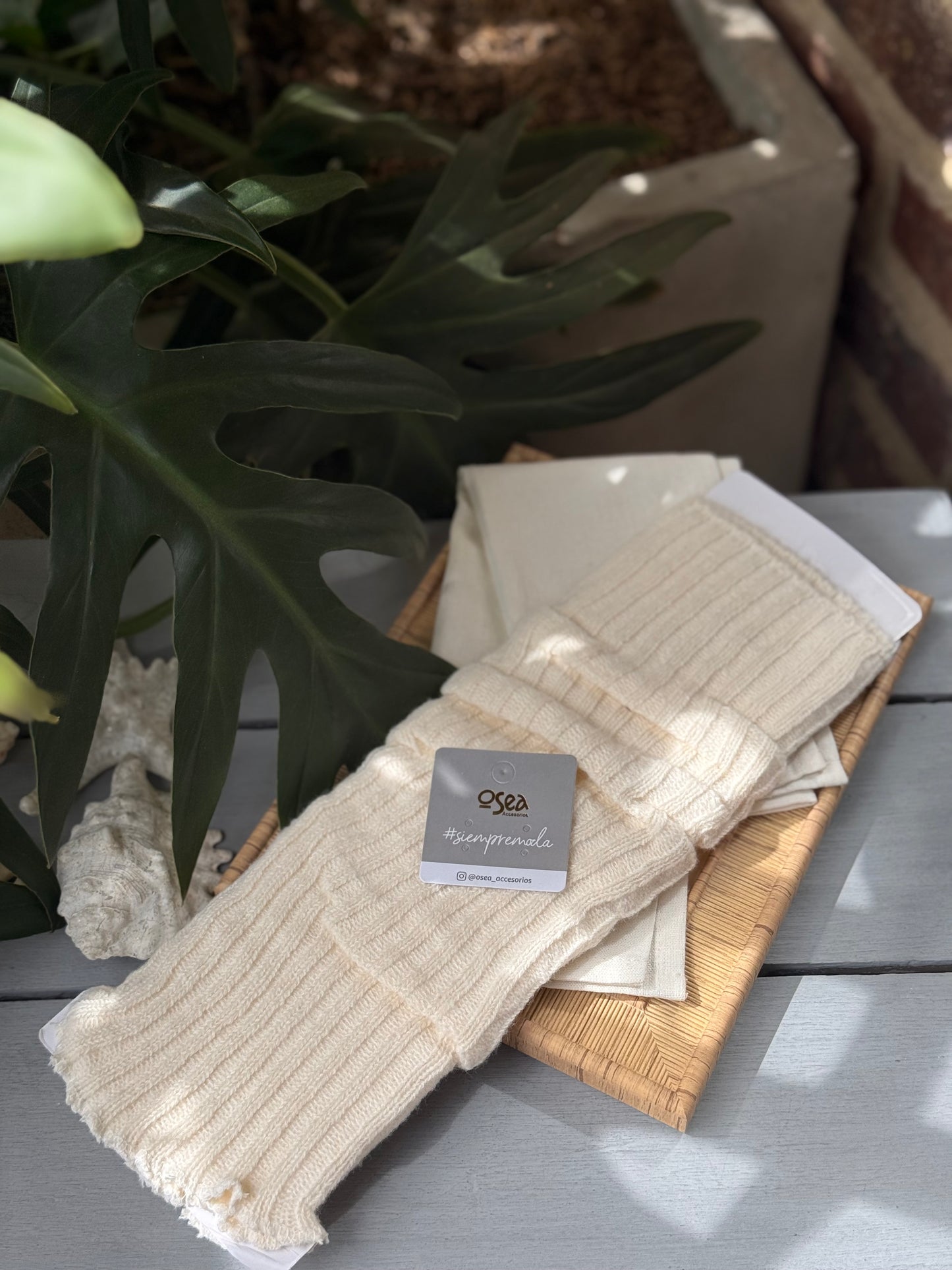 Medias calentadoras acanaladas