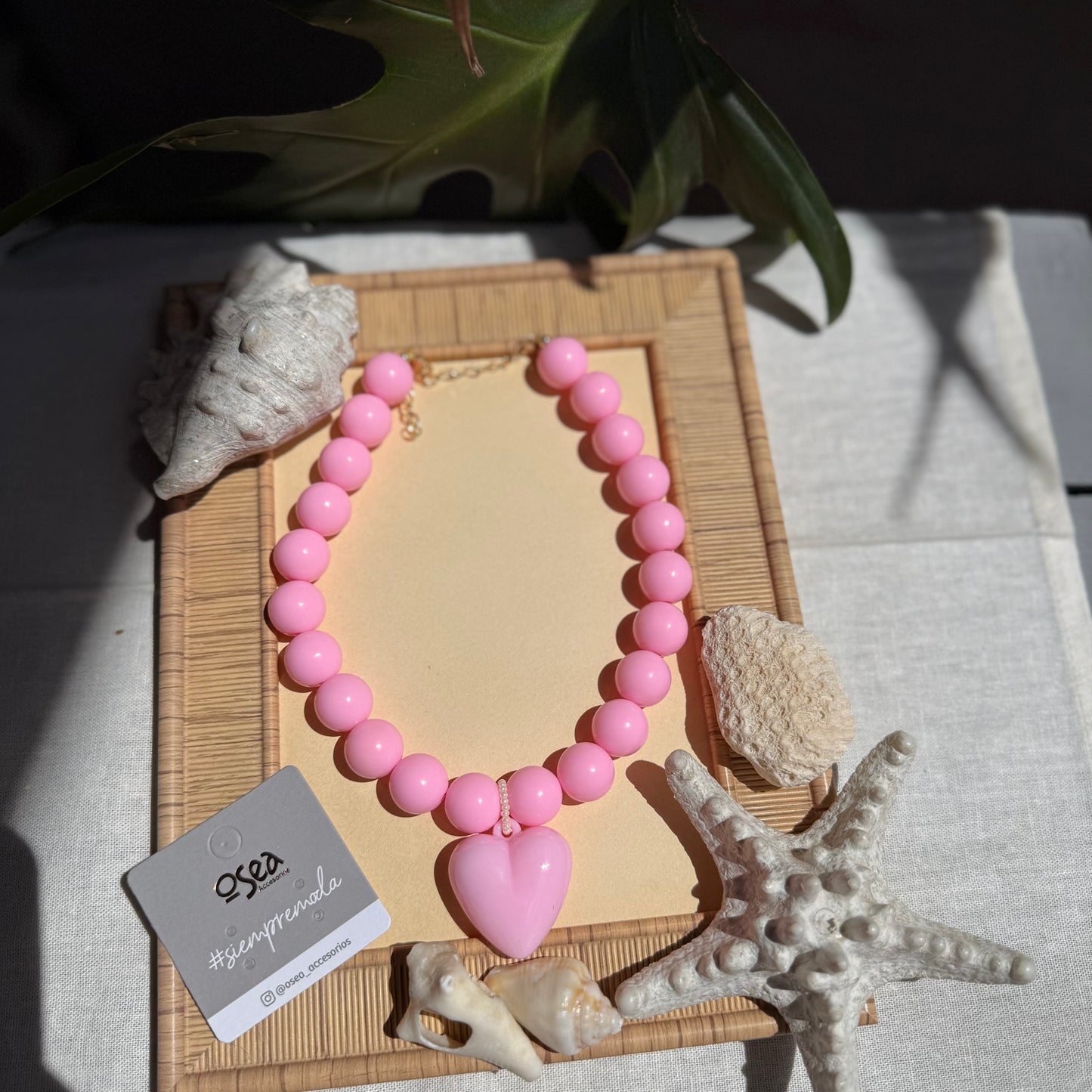 Collar bolas dije corazón