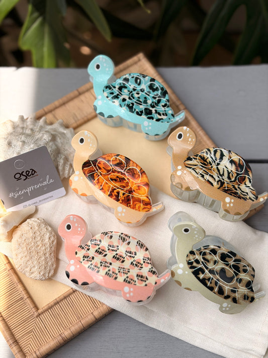 Caimán hair clip tortugua