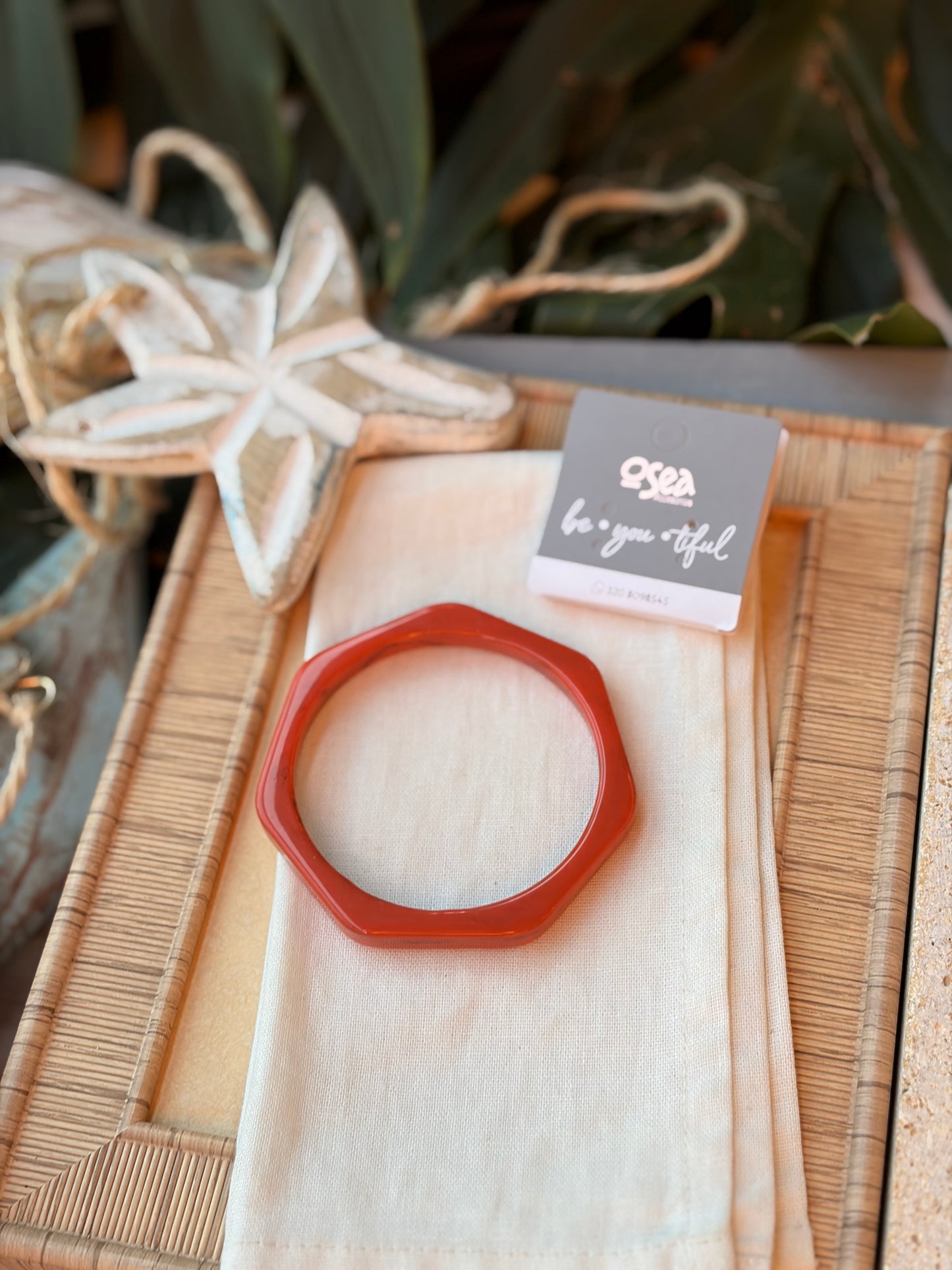 Pulsera resina geométrica 7 lados