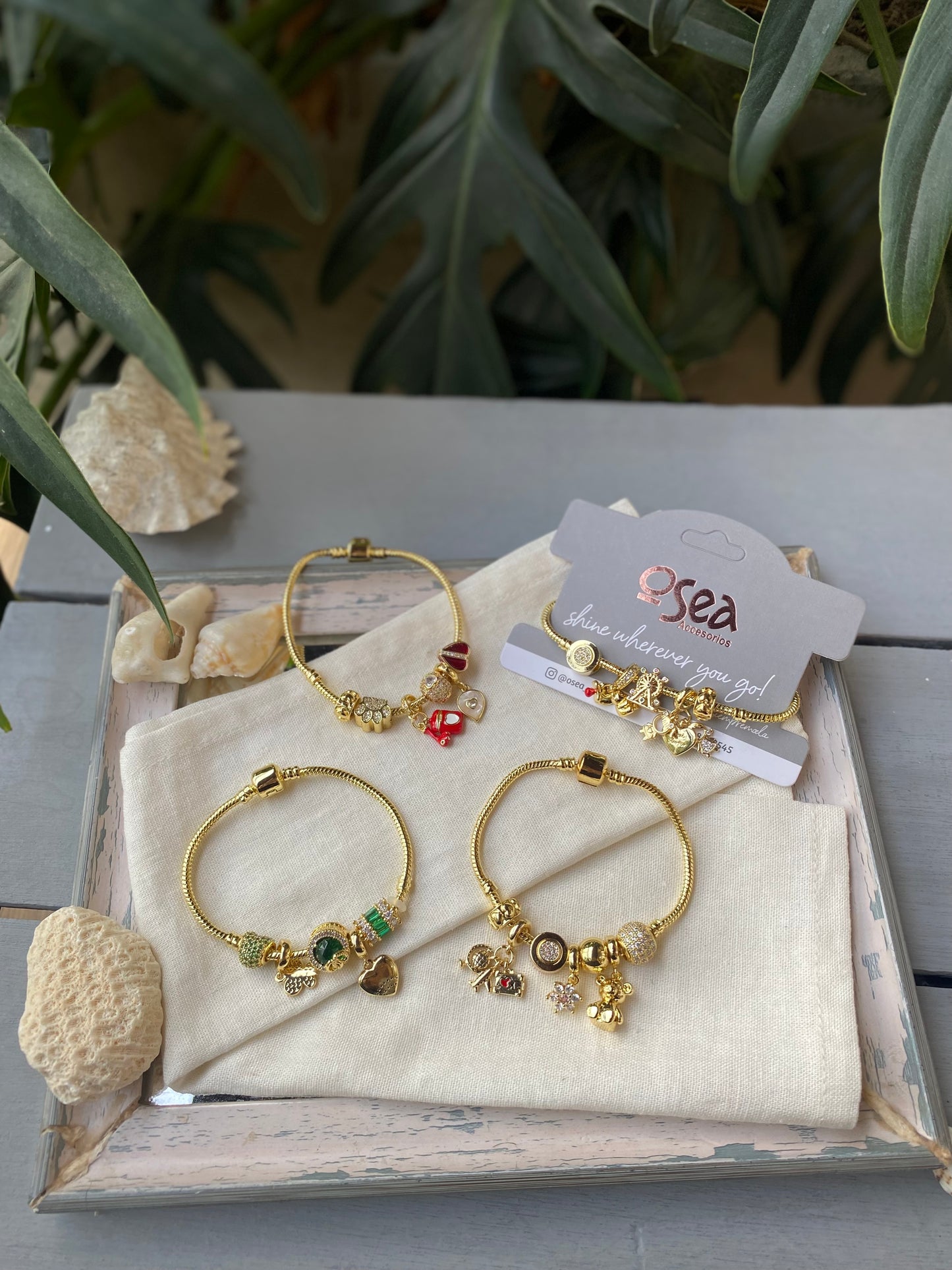 Pulsera rodinada tipo pandora