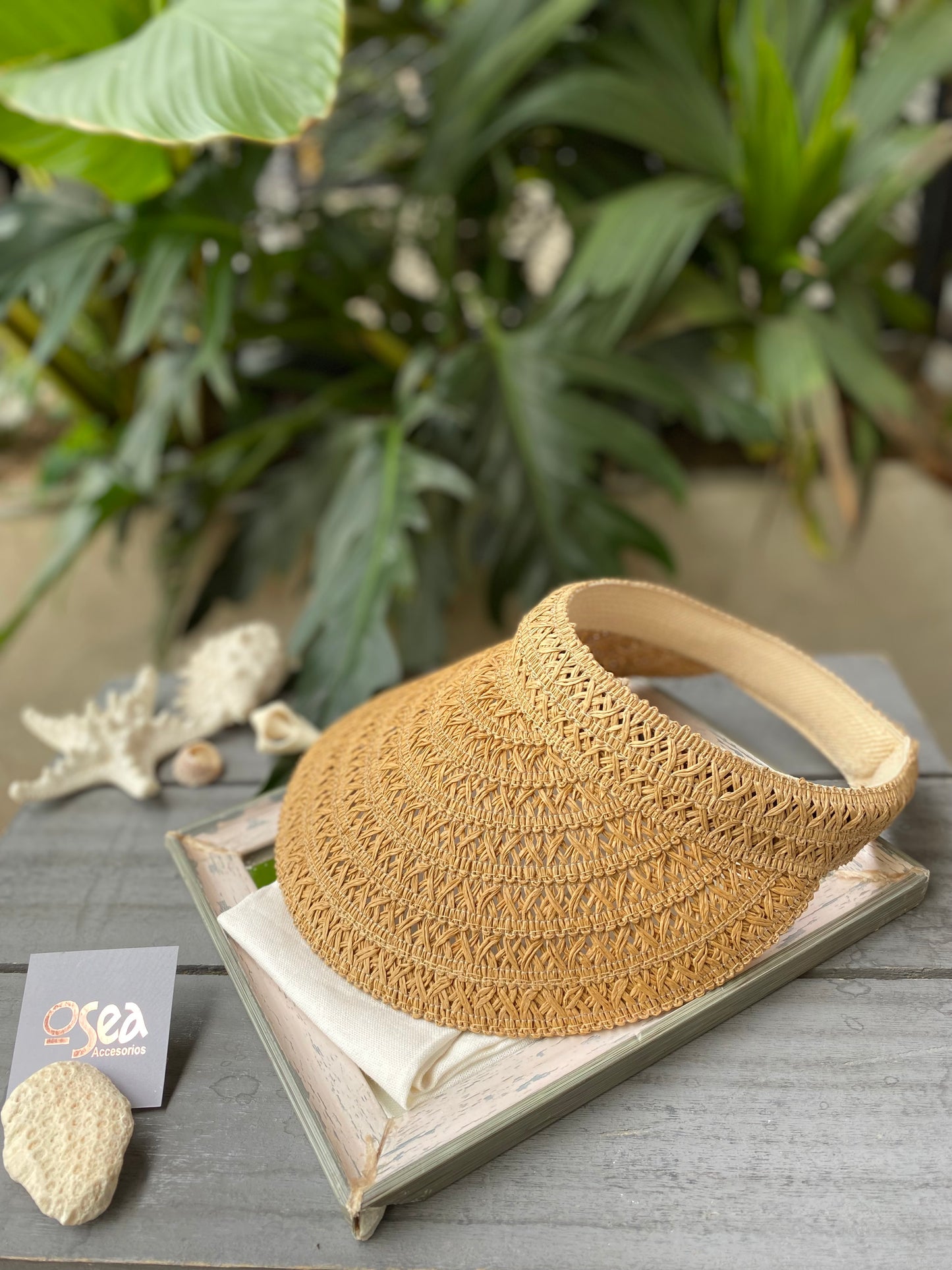 Visera playera macramé