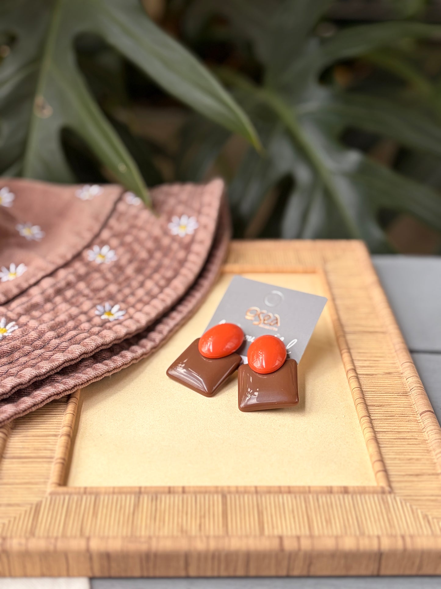 Topos en resina chocolate naranja