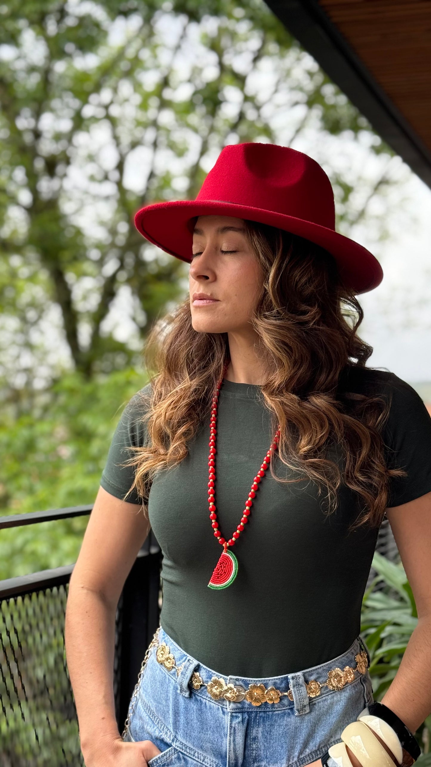 Collar largo sandía 🍉