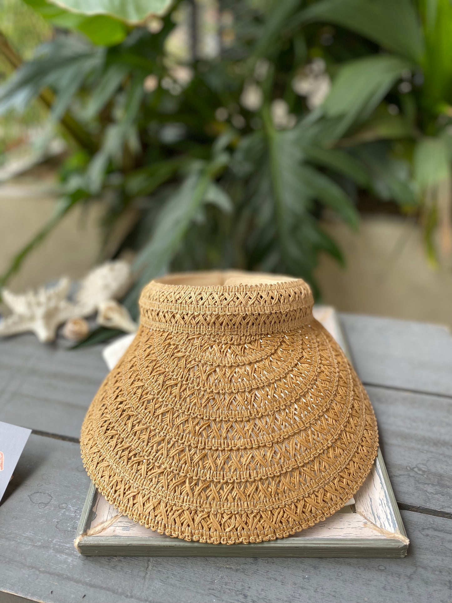 Visera playera macramé