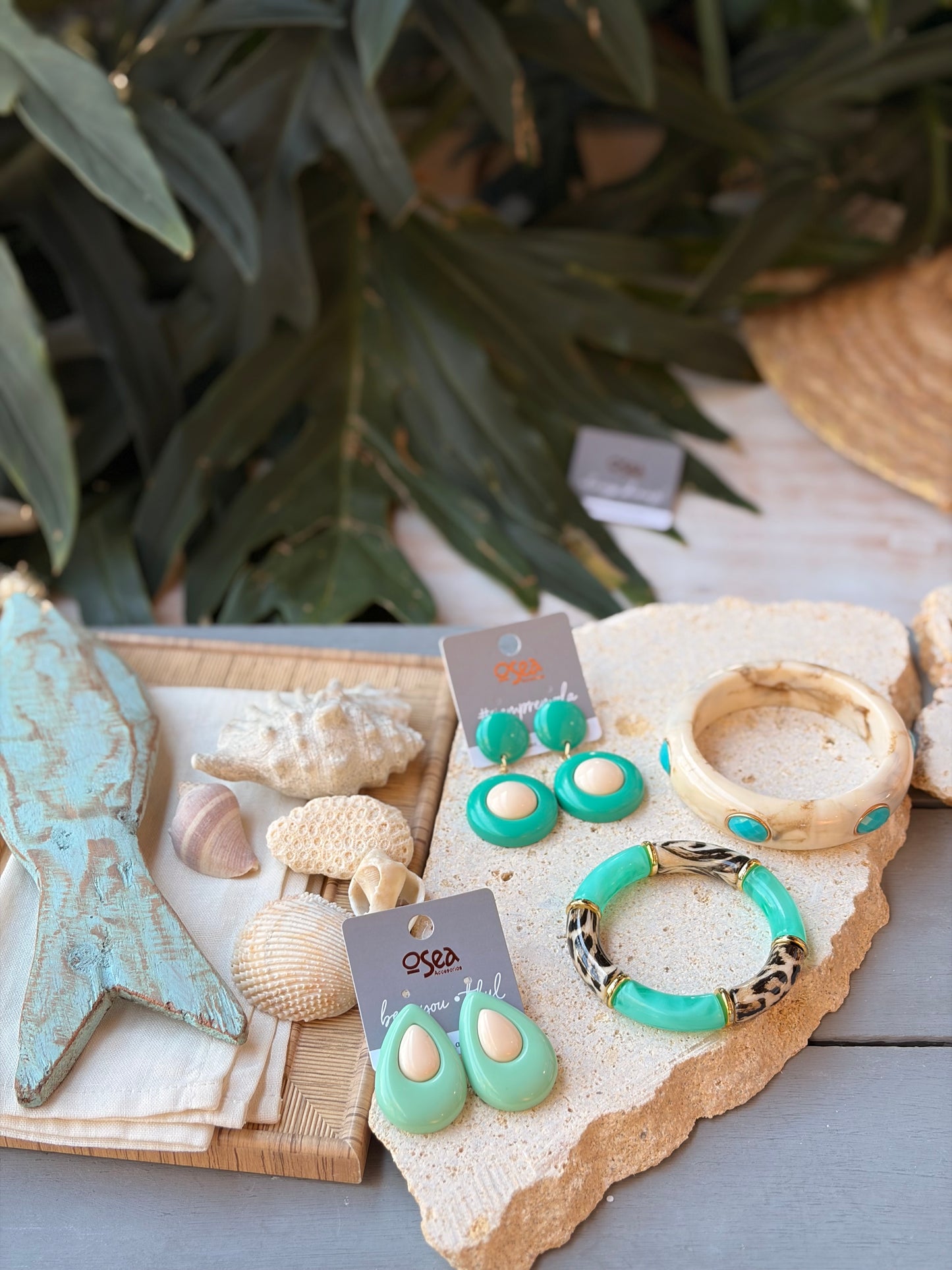 Aretes verde jade en fantasía