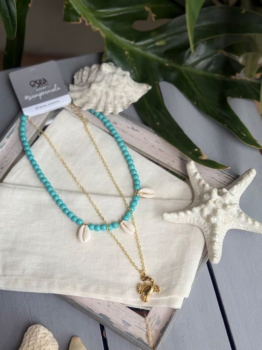 Collar turquesa playero