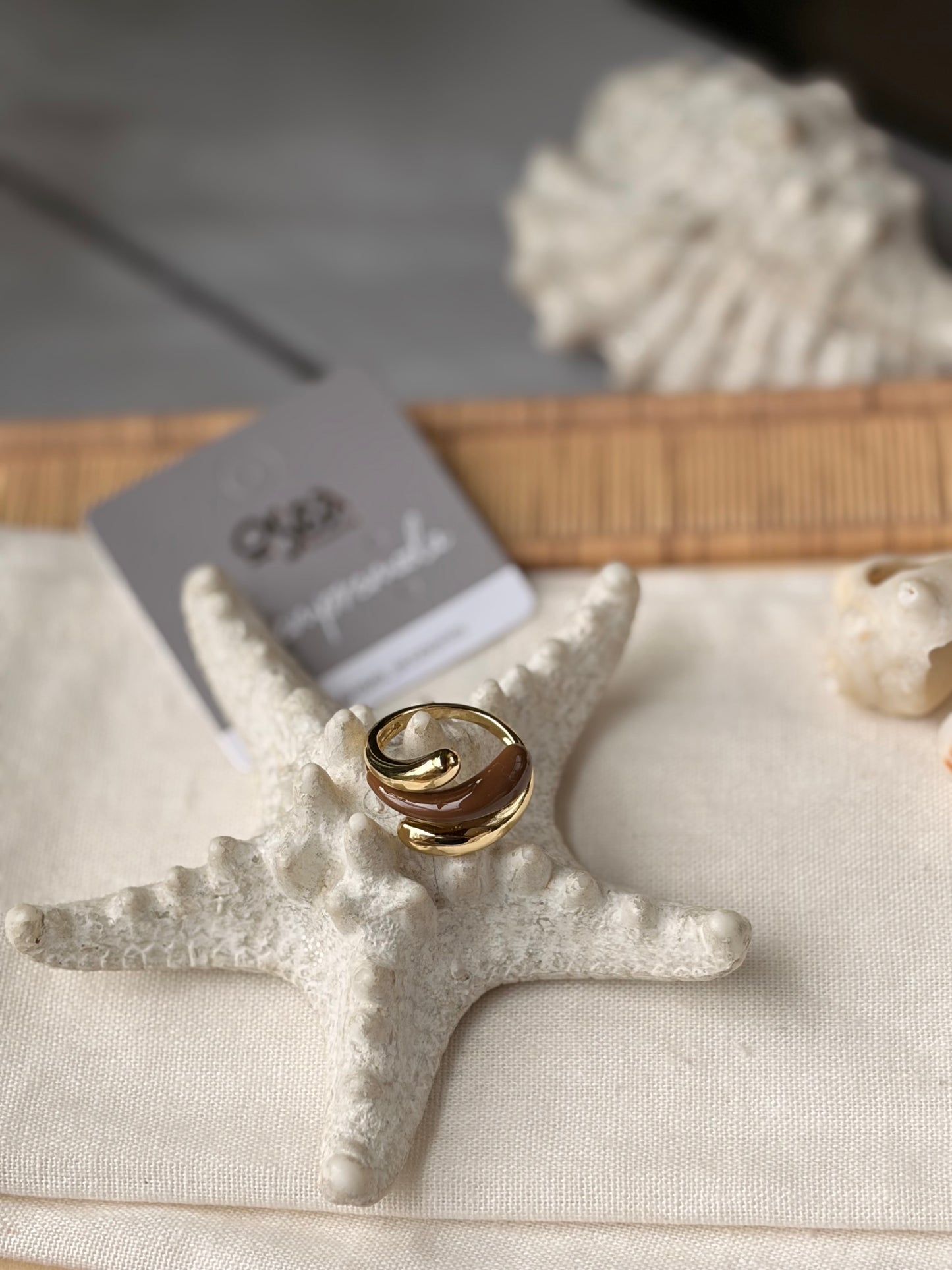 Anillo rodinado chocolate