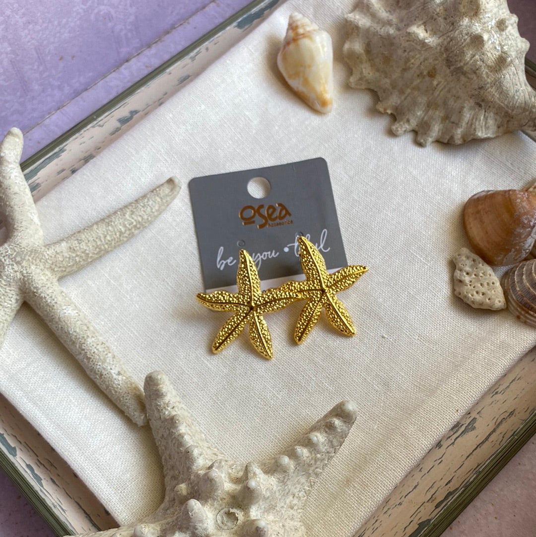 Aretes topo estrella de mar mediana