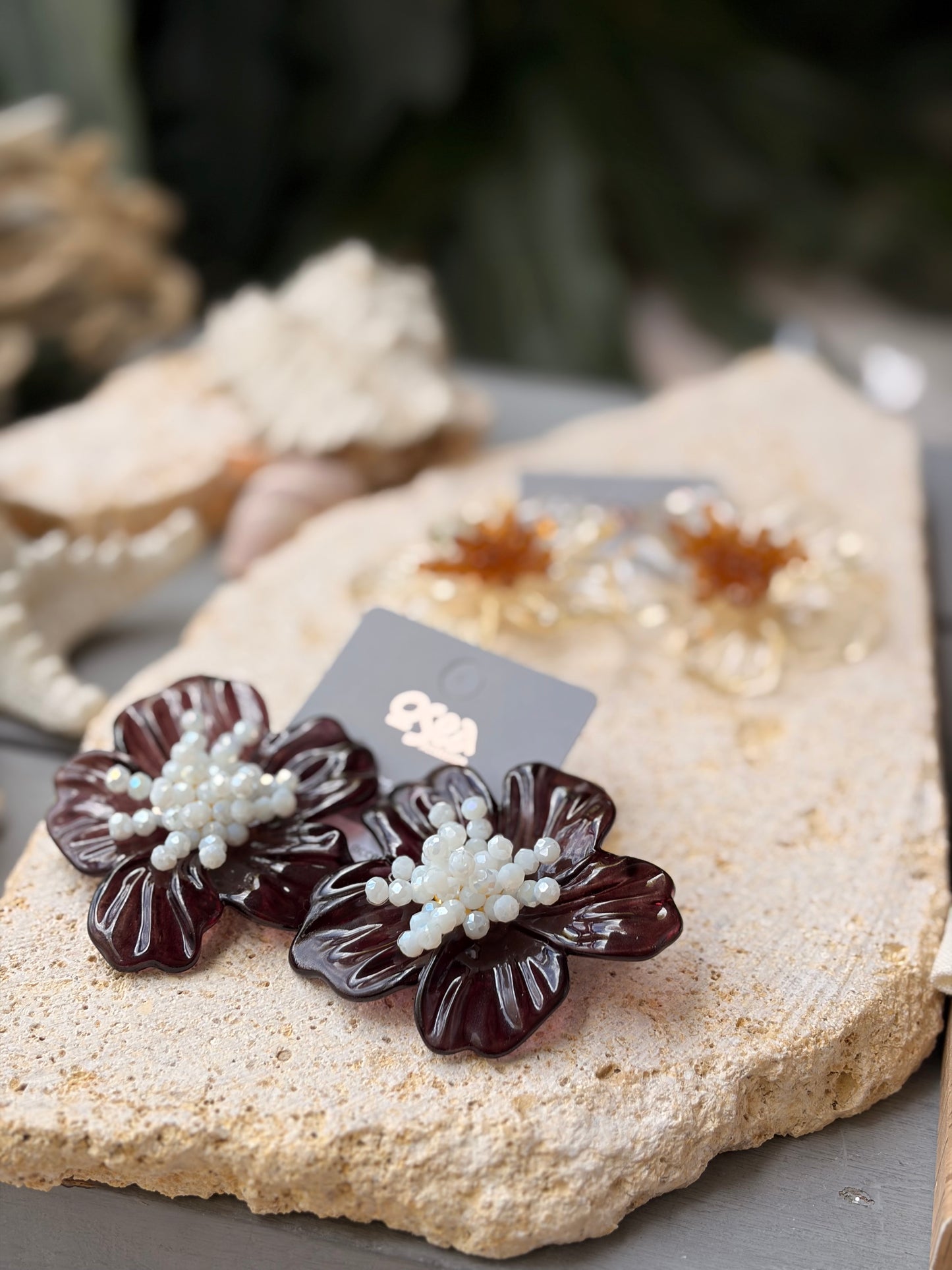 Topos en resina flor con piedras