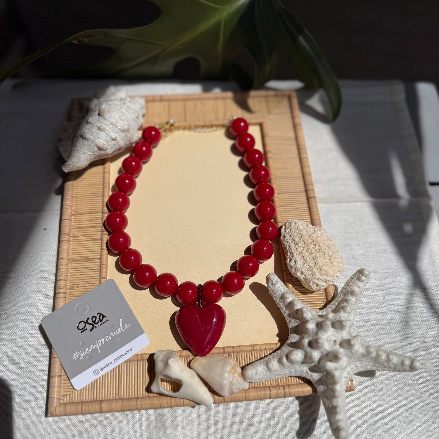 Collar bolas dije corazón