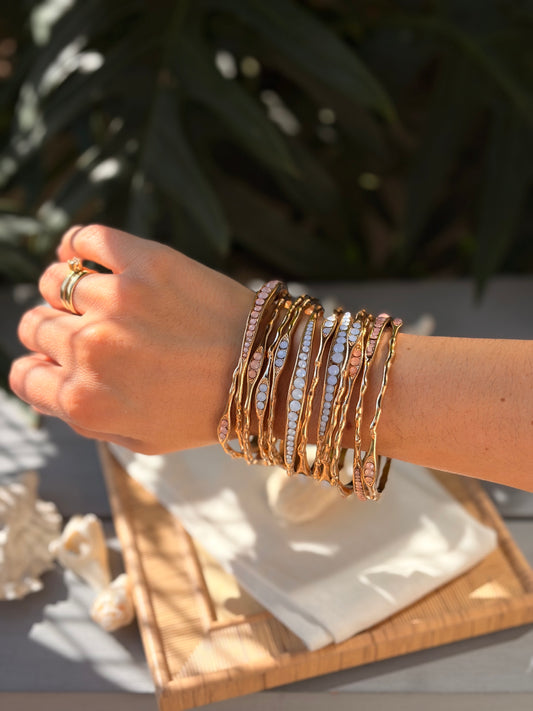 Set de pulseras en aro x 3