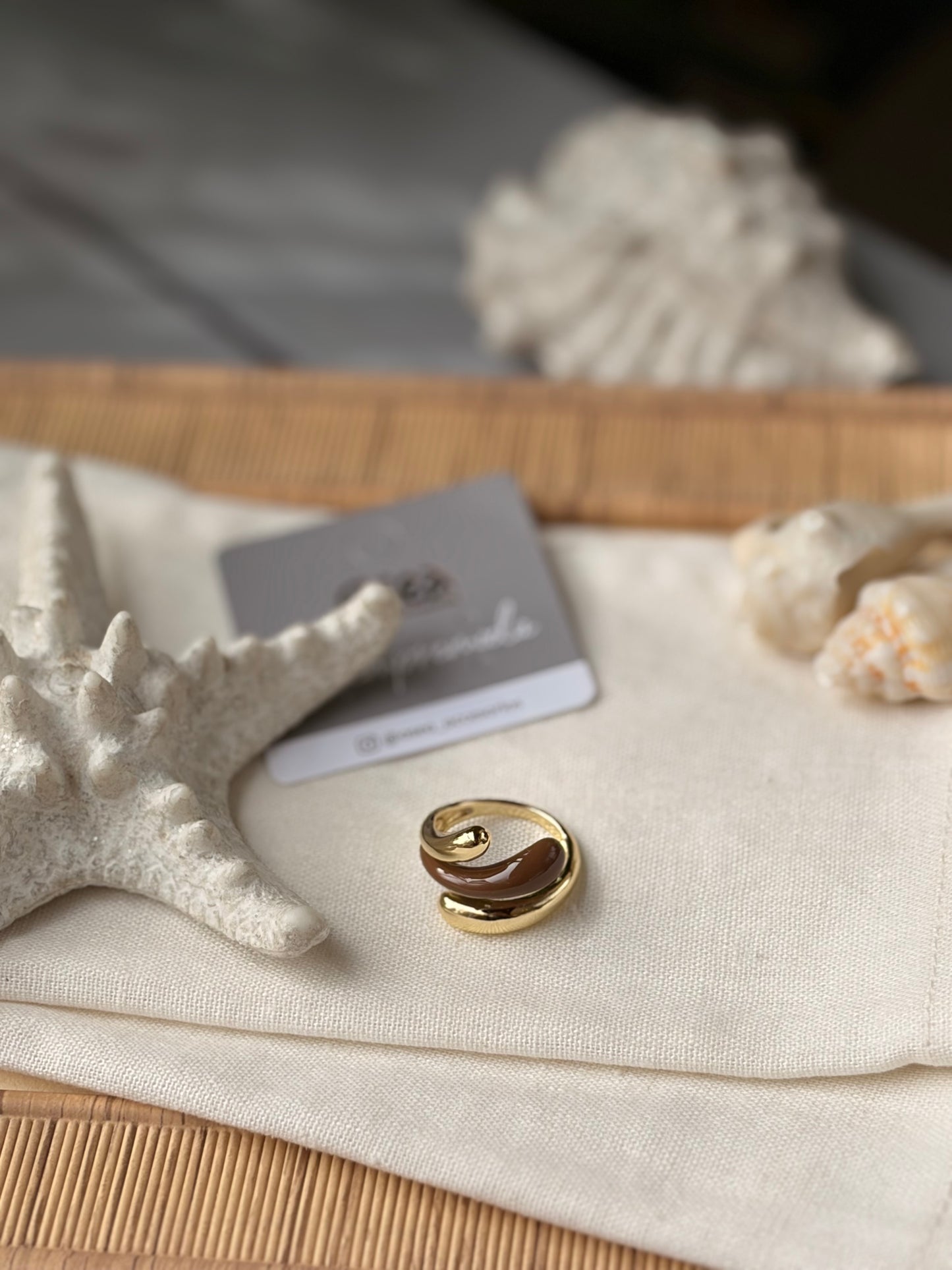 Anillo rodinado chocolate