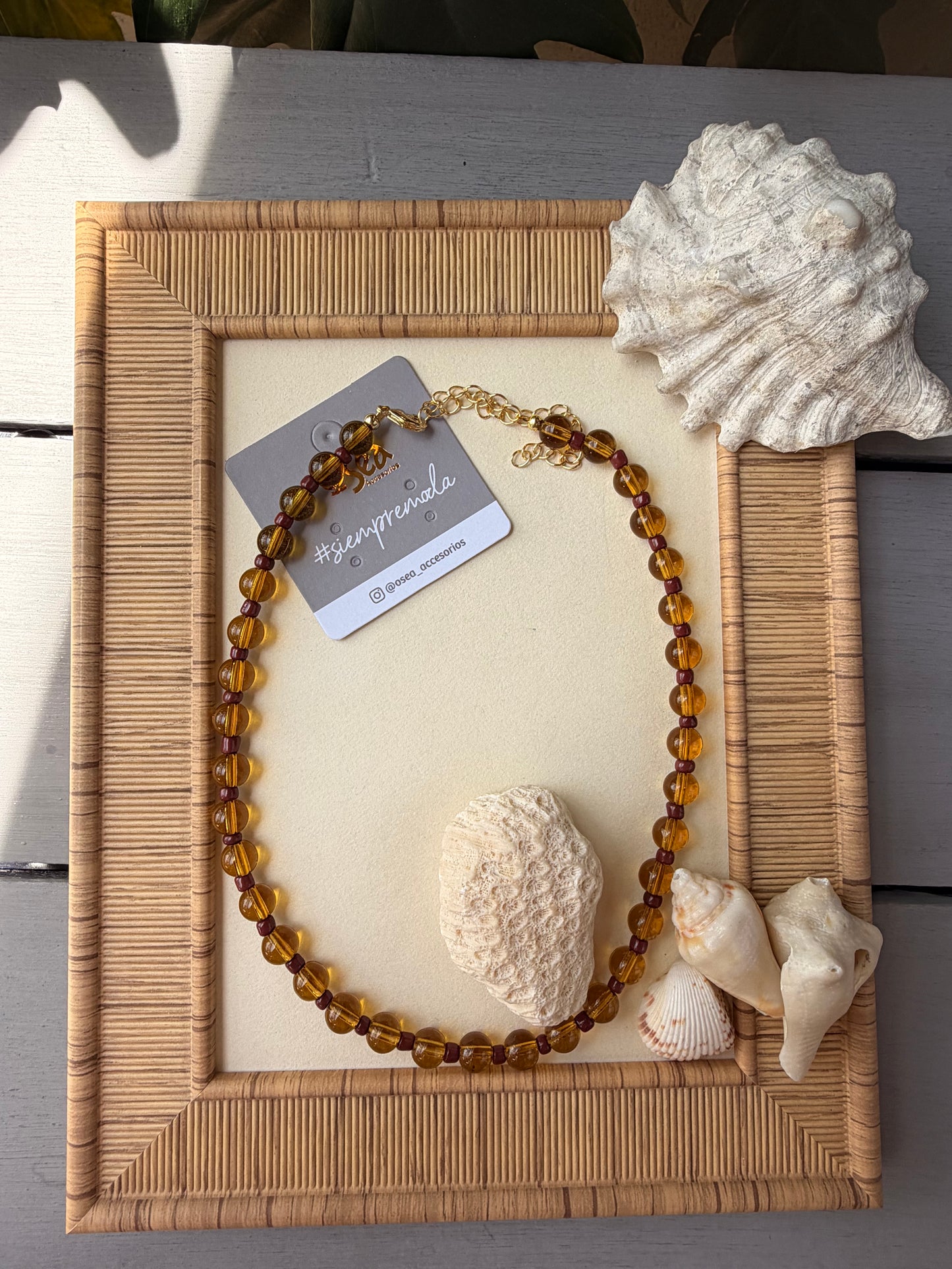 collar corto colores cristal