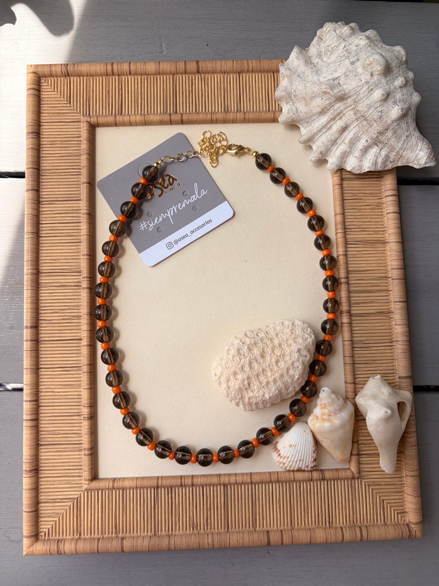 collar corto colores cristal