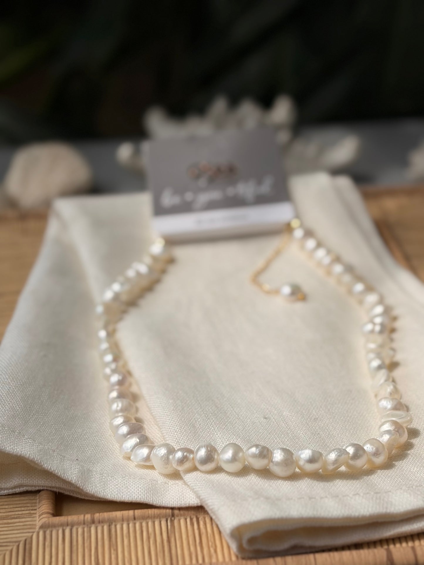 Collar en perla de río original