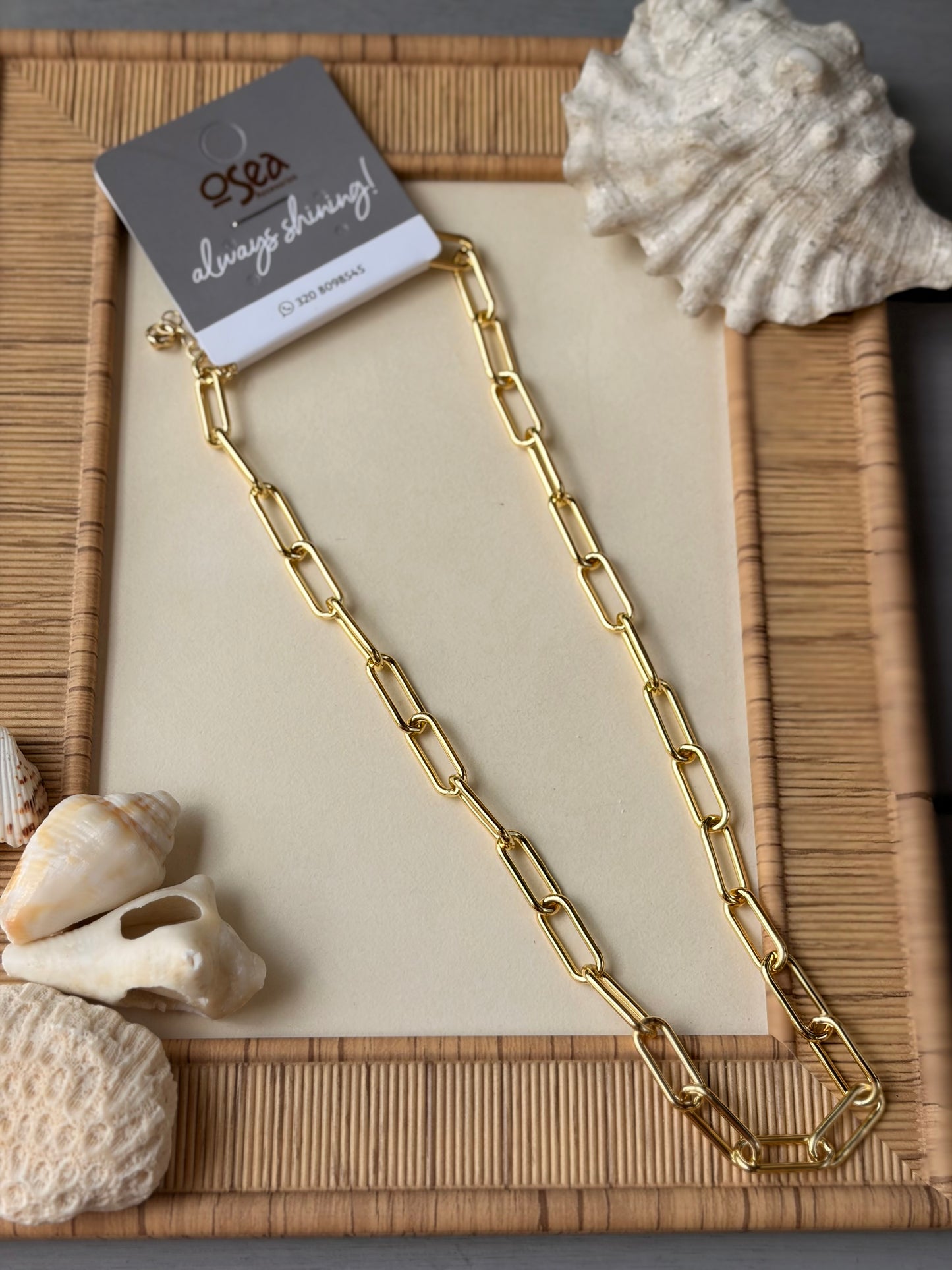 Cadena rodinada eslabones alargados