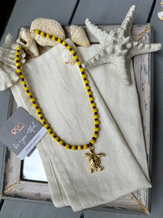 Collar amarillo tortuga de mar