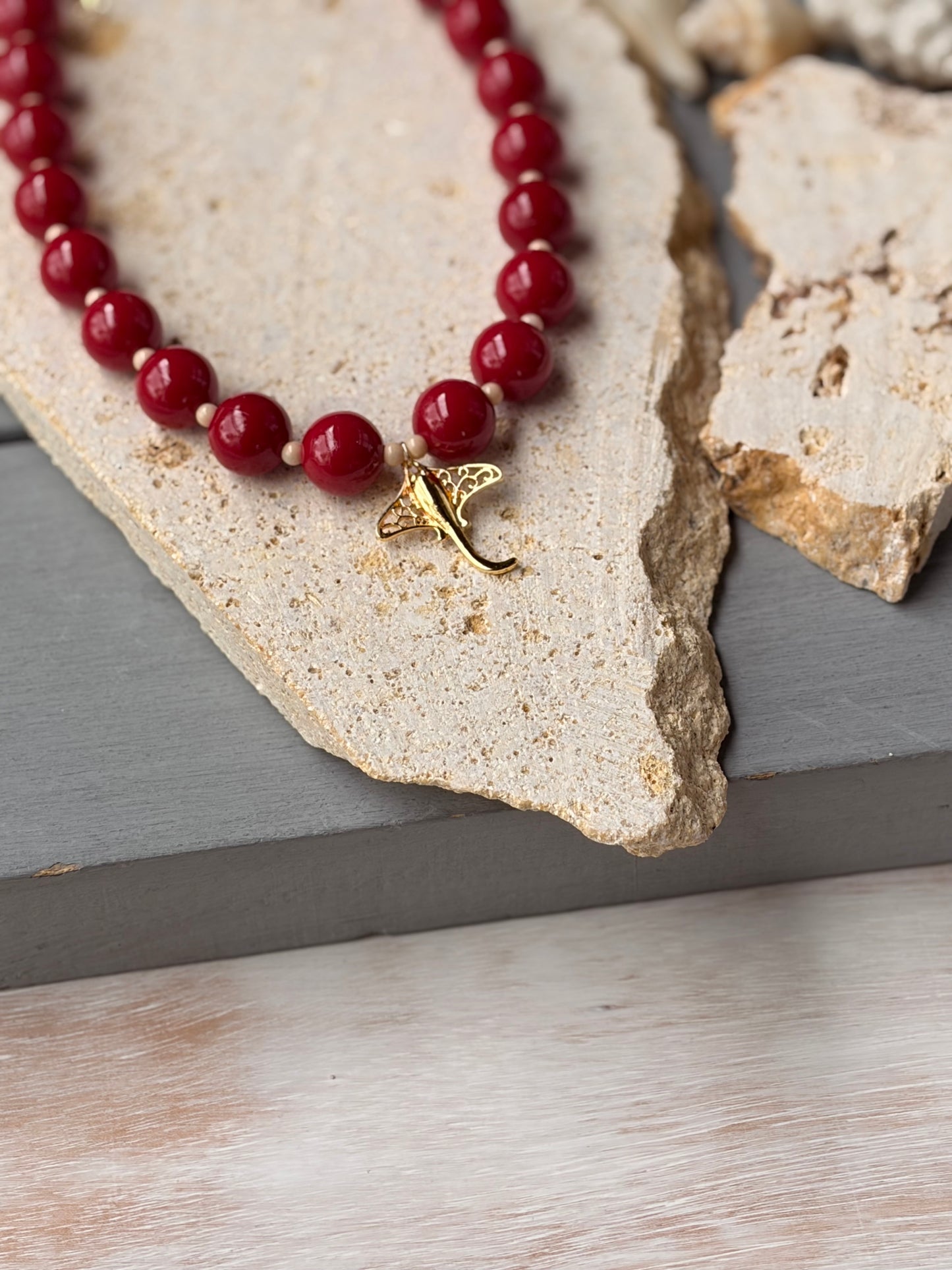 Collar bolas vinotinto dije mantarraya