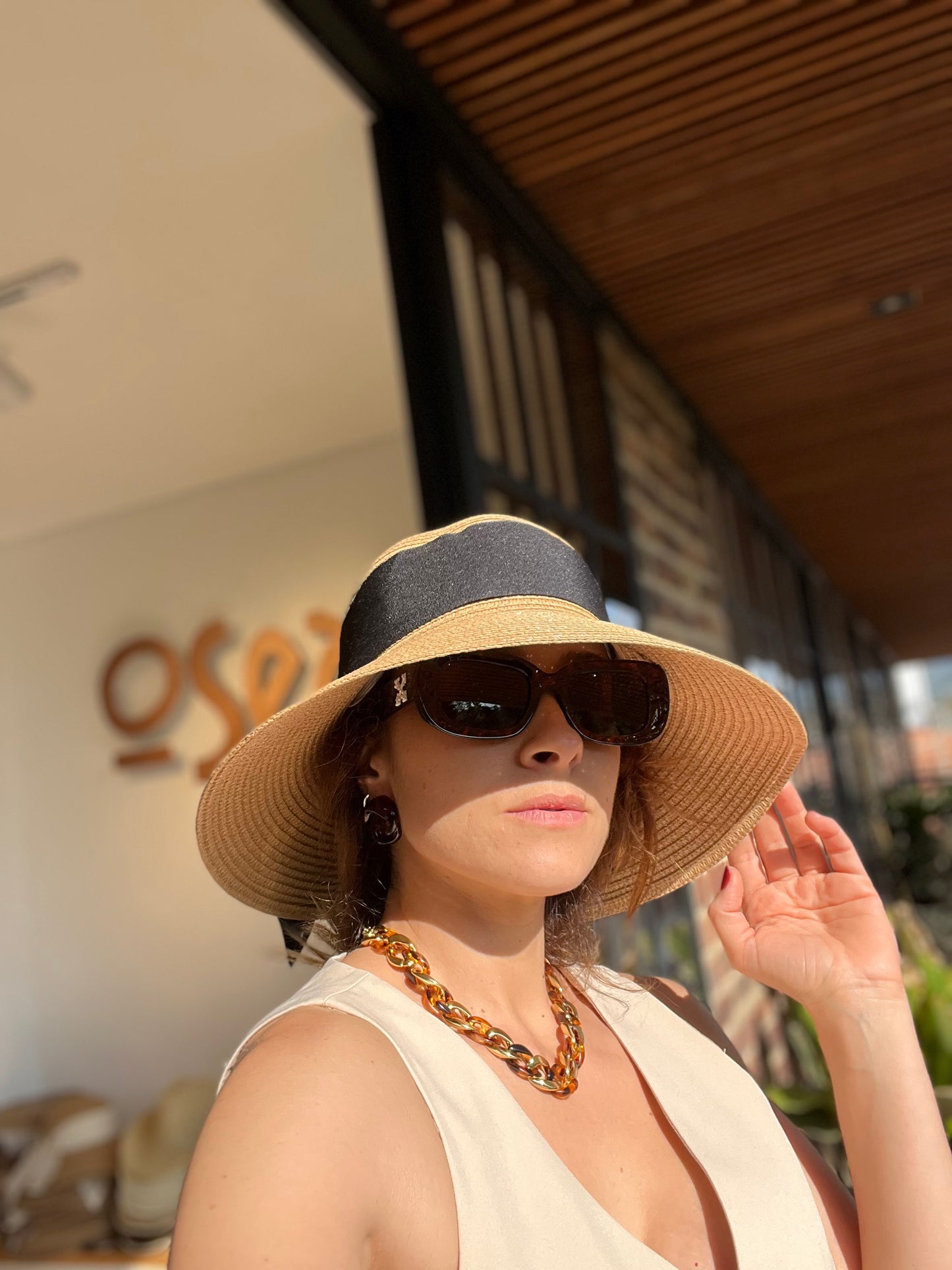 Collar corto eslabones animal print