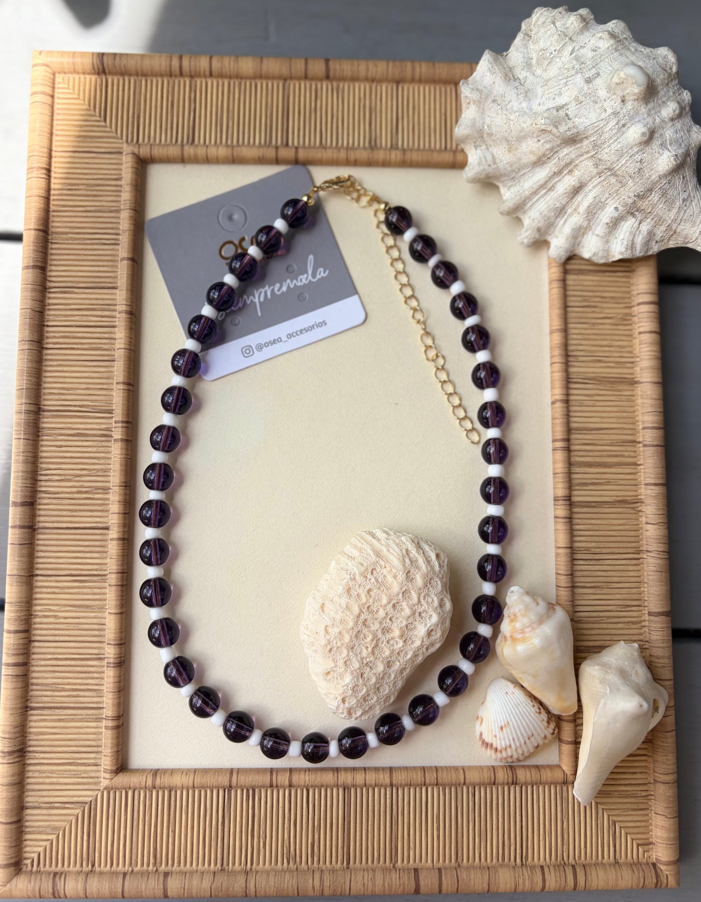 collar corto colores cristal