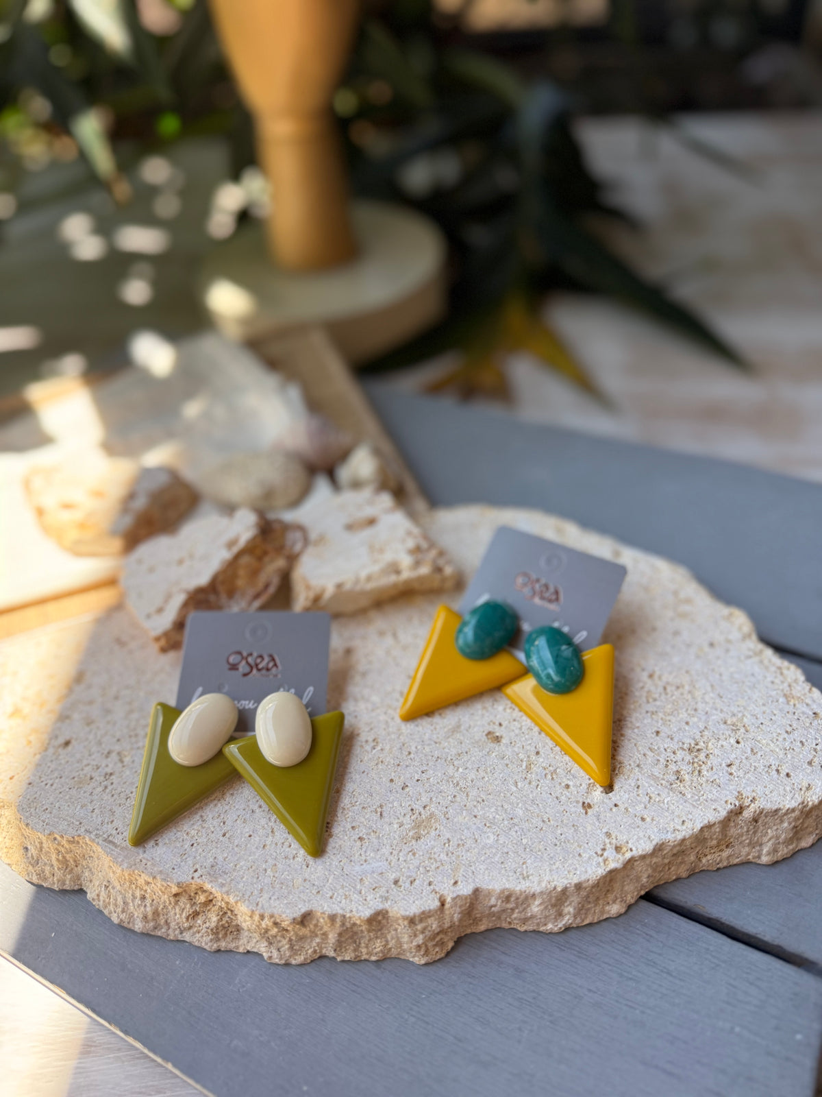 Aretes en topos resina triangular