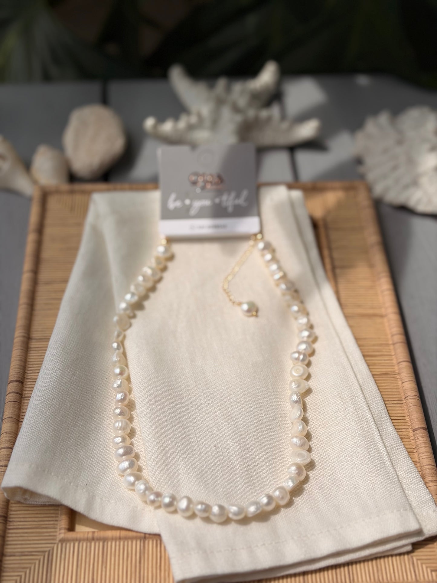 Collar en perla de río original