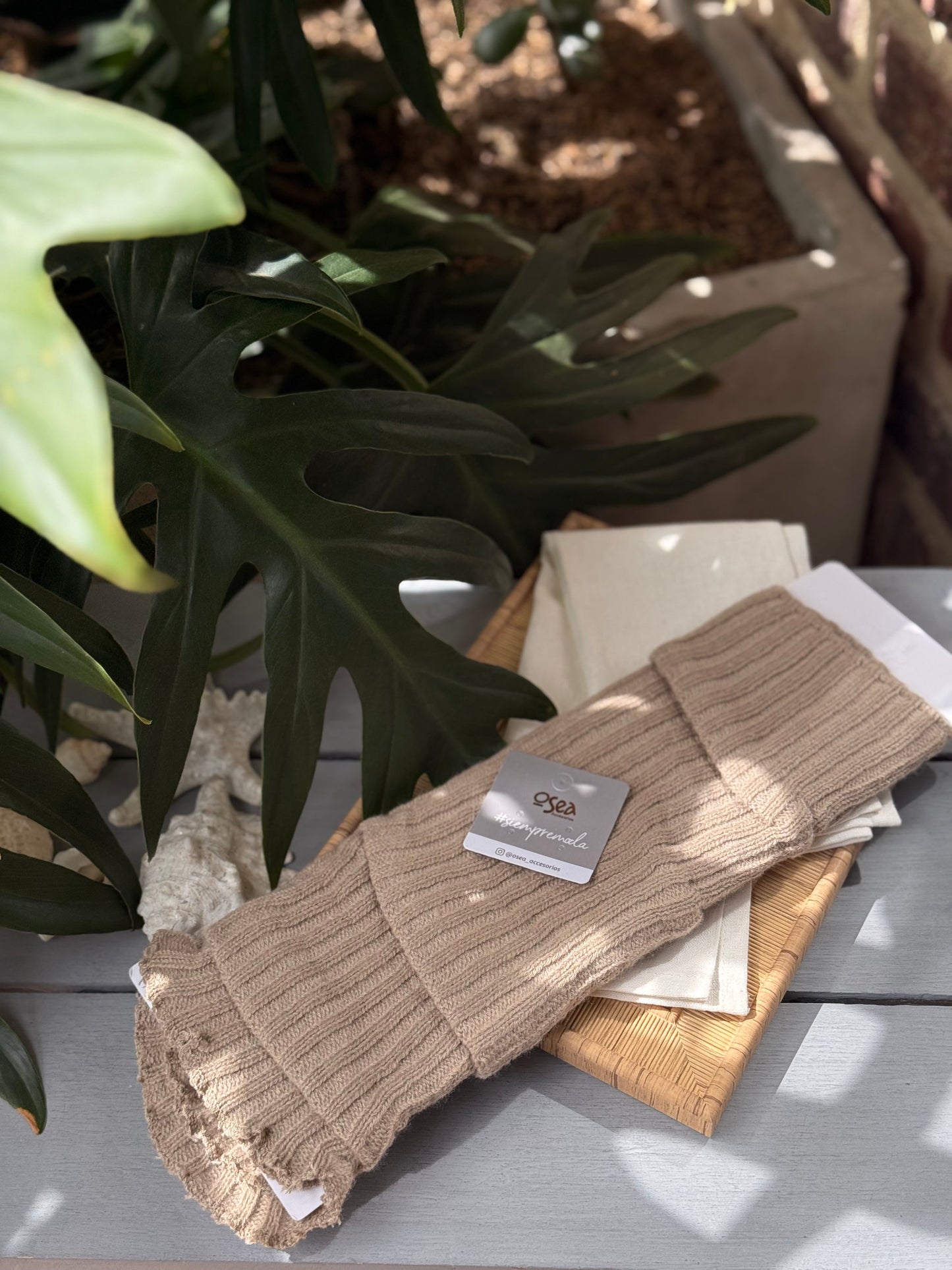 Medias calentadoras acanaladas