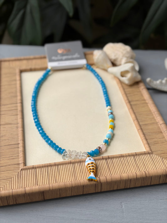 Collar piedras dije pez