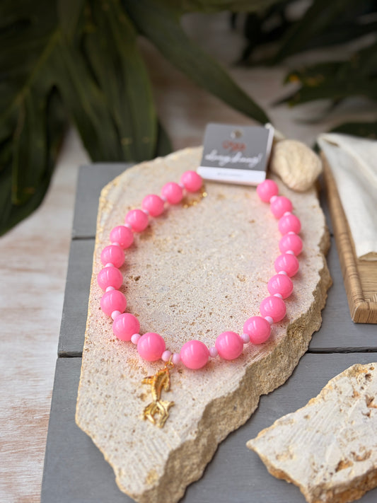 Collar bolas dije pez bailarina 24k