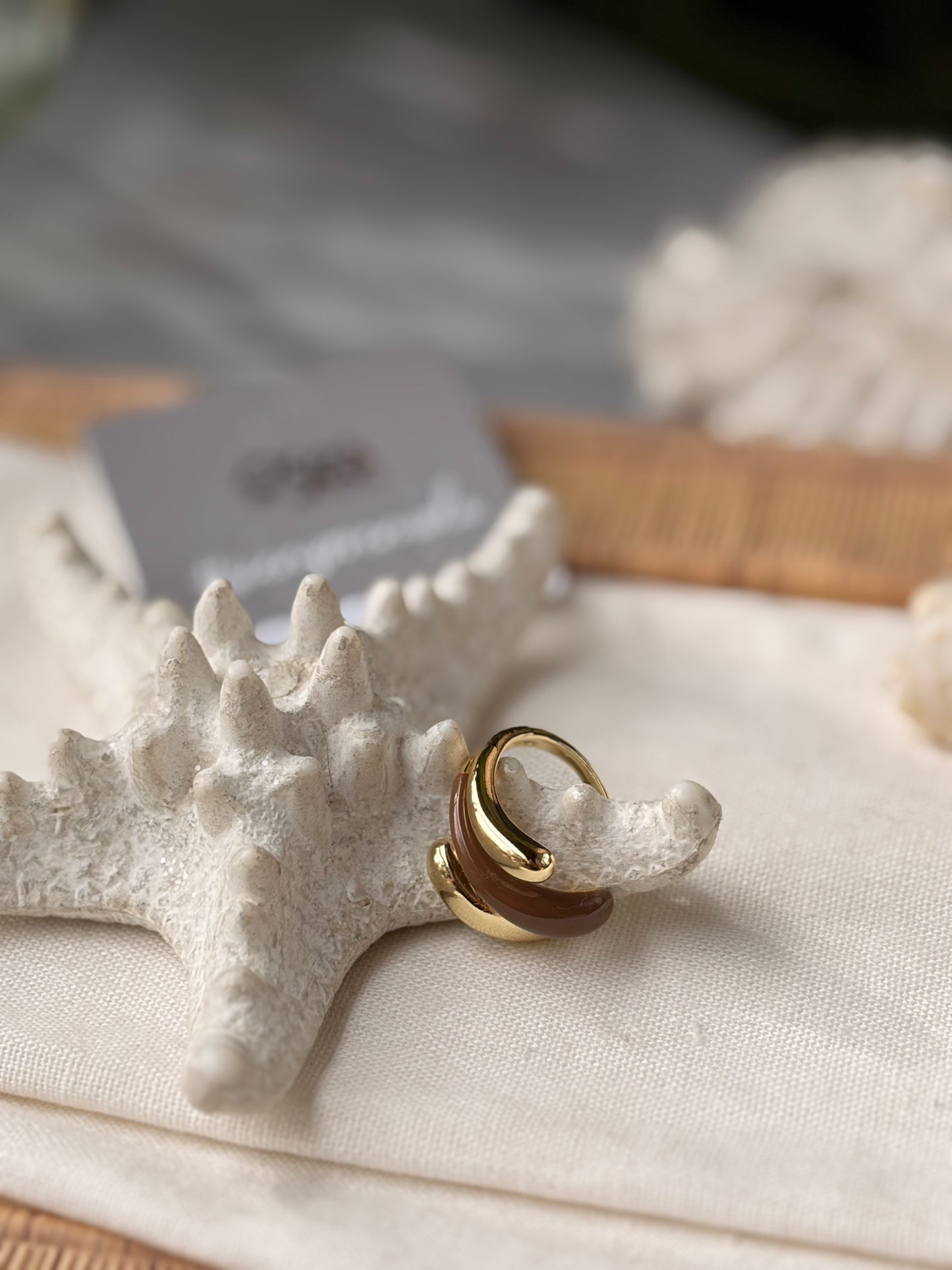 Anillo rodinado chocolate