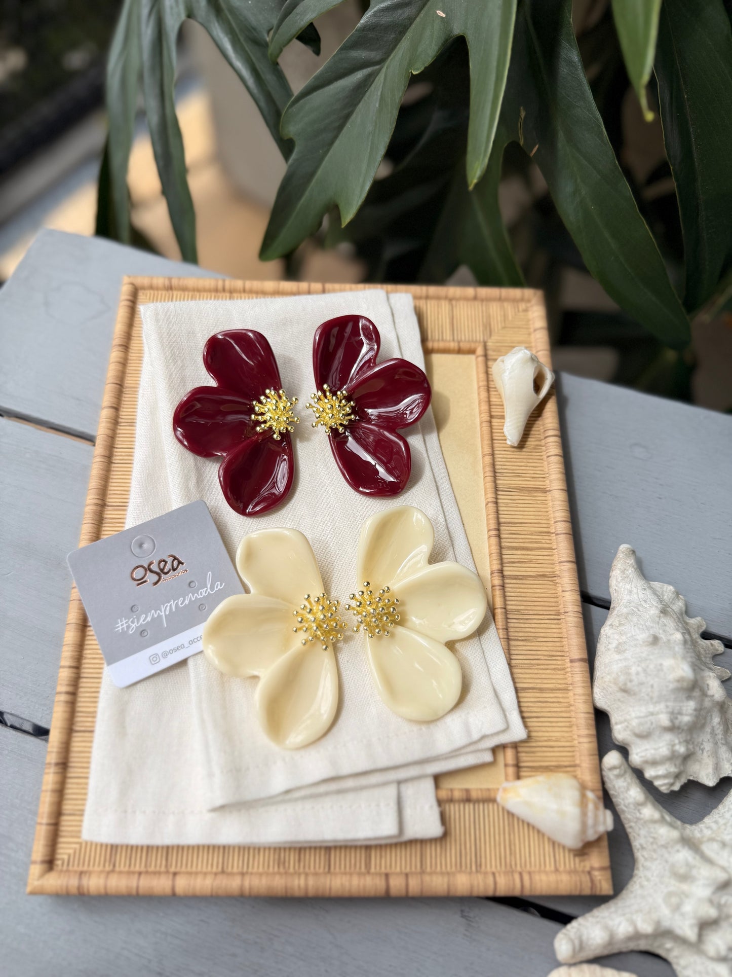 Maxi topo flor en resina